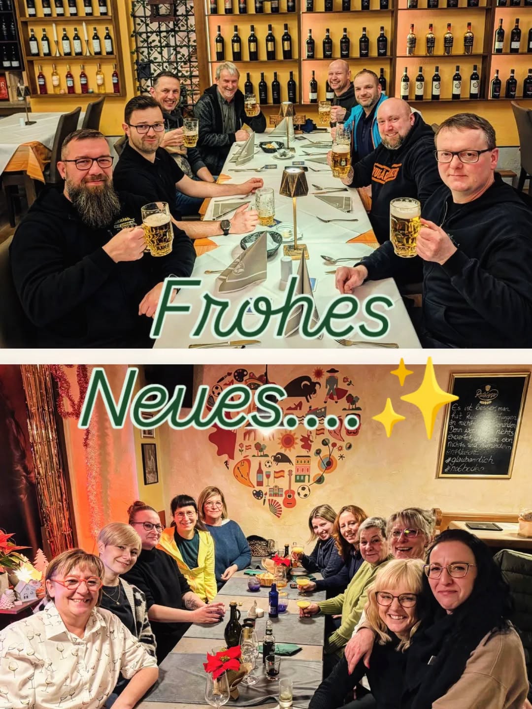 Neujahrsempfang auf lichtspielerisch....
Fein säuberlich sortiert🤭.
(Alles andere wäre eine Zumutung für die Restaurants😂)
Habt alle ein wunderfeinen Jahresstart mit viel Blödsinn im Kopp.
#frohesneues #geilegemeinschaft #wirliebenwaswirtun❤️ #aufdaswasdanochkommt