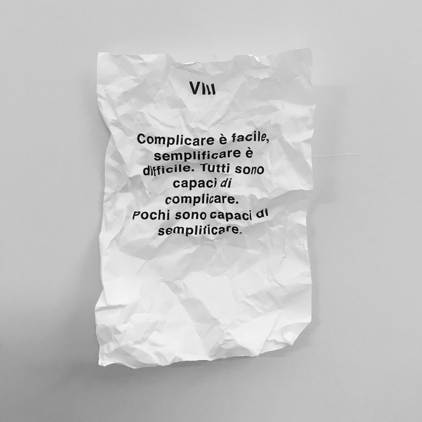Opera: ten commands - extract n.VIII
Complicating is easy, simplifying is difficult. Everyone is able of complicating. Few are able to simplify.
—
An extract from The Basement Exhibition by our Art Director @valeriamiele and partner in arts @visual_mag.o
—
#exhibitions #thebasement #graphicdesign #branding #graphic #design #typography #graphicart #logogrid #simplycooldesign #studio #architecture #solertestudio