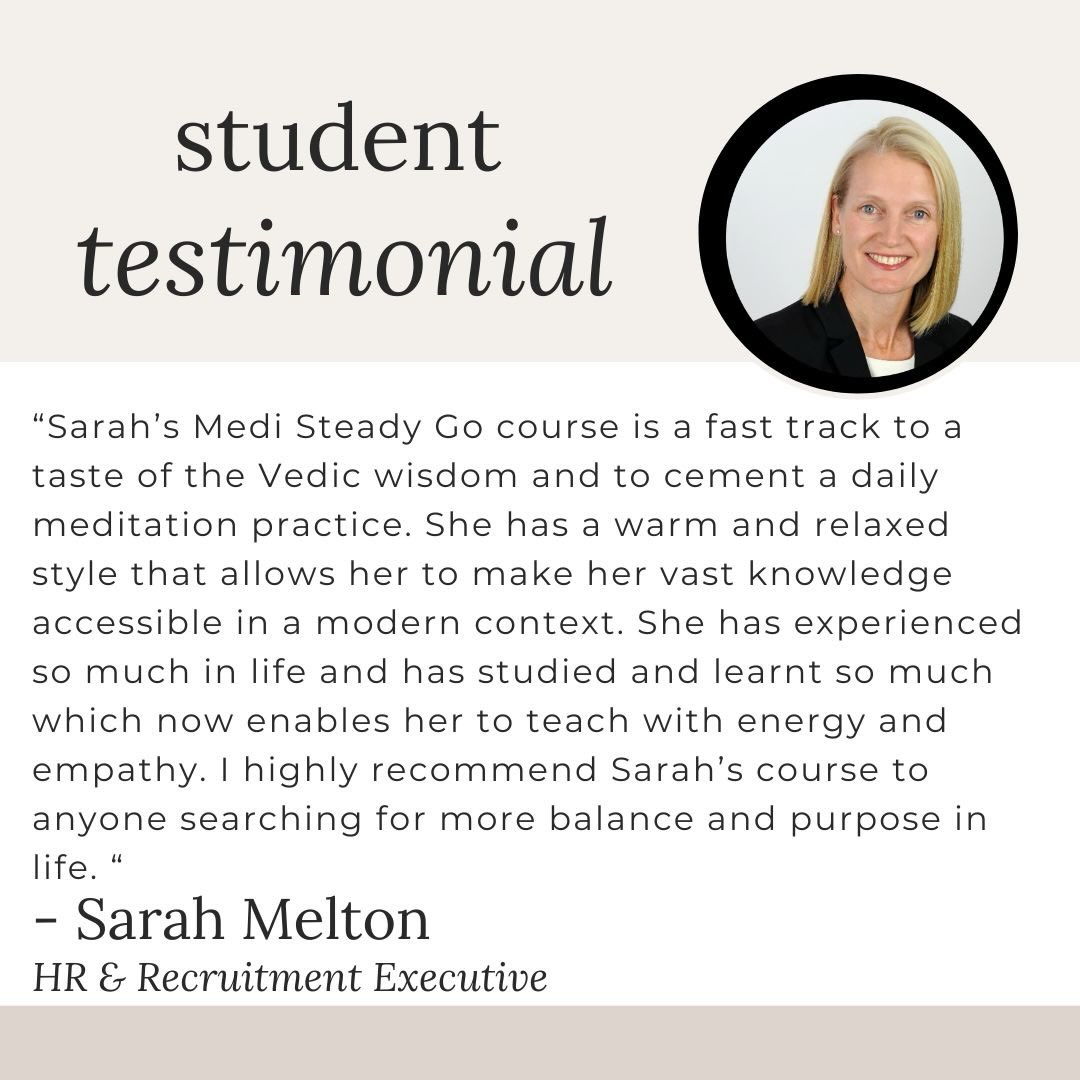 Would you like to enter 2026 with more balance or life purpose?
I was so happy to hear that Sarah Melton @sarahjanemelton found both of those after doing my MEDI STEADY GO Vedic meditation course last year.
Let me teach you how to meditate, twice daily, so that you can steady yourself in a constantly changing world so that you can take a new calm, joyful, effortless state back out into your life to take action.
I have a course in Sydney on the 21st and 22nd of March. DM me if you would like a chat to ask any questions or you can register via the link in my bio.
Visit my website www.sarahsusak.com for details about my personal journey or my course.
ARE YOU MEDI?
#medisteadygo #areyoumedi #meditate