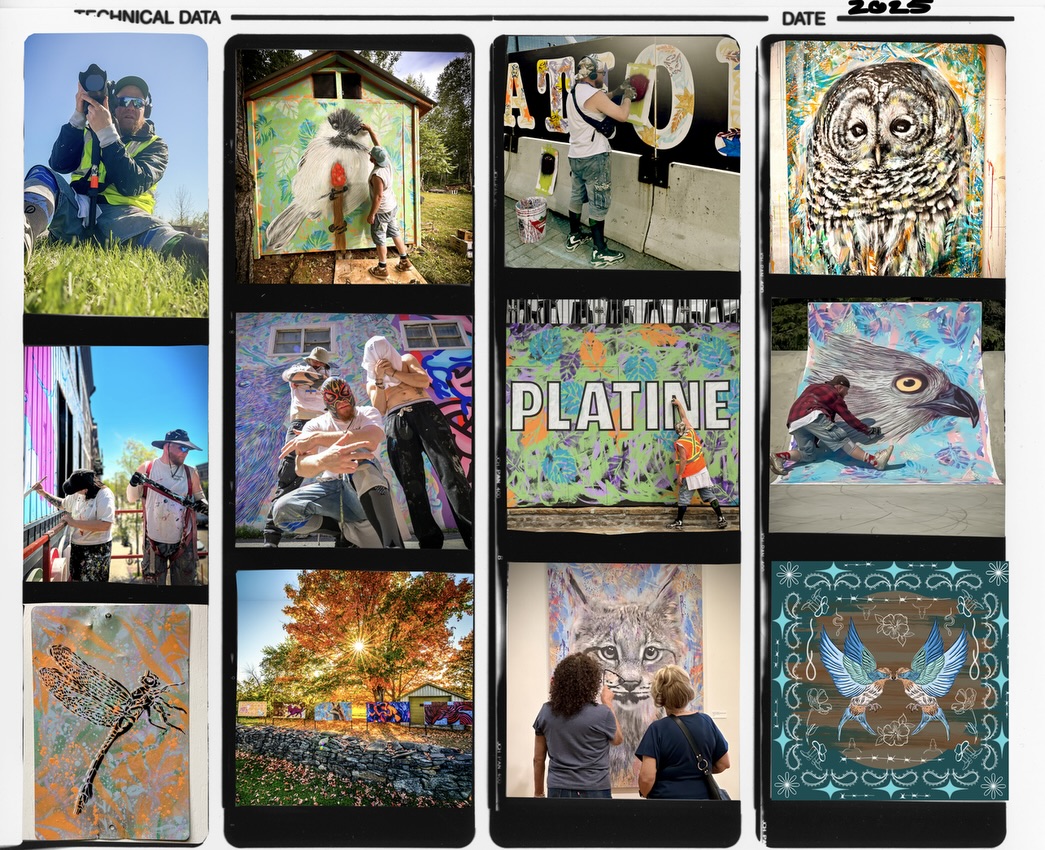 2025; The year of change!
This year has been filled with all the changes to my life. I retired from full-time production lead at Mural, Festival and. LNDMRK. My family is now moved full-time to Prince Edward County. I finished renovating a barn into my studio, hosted my first paint jam, taught my first intro to street art workshop in the county and put the pieces in place to put my art career as a focus going forward. I said goodbye to many friends of many years, made new friends along the way and the future looks bright sending everybody all the love for 2026.