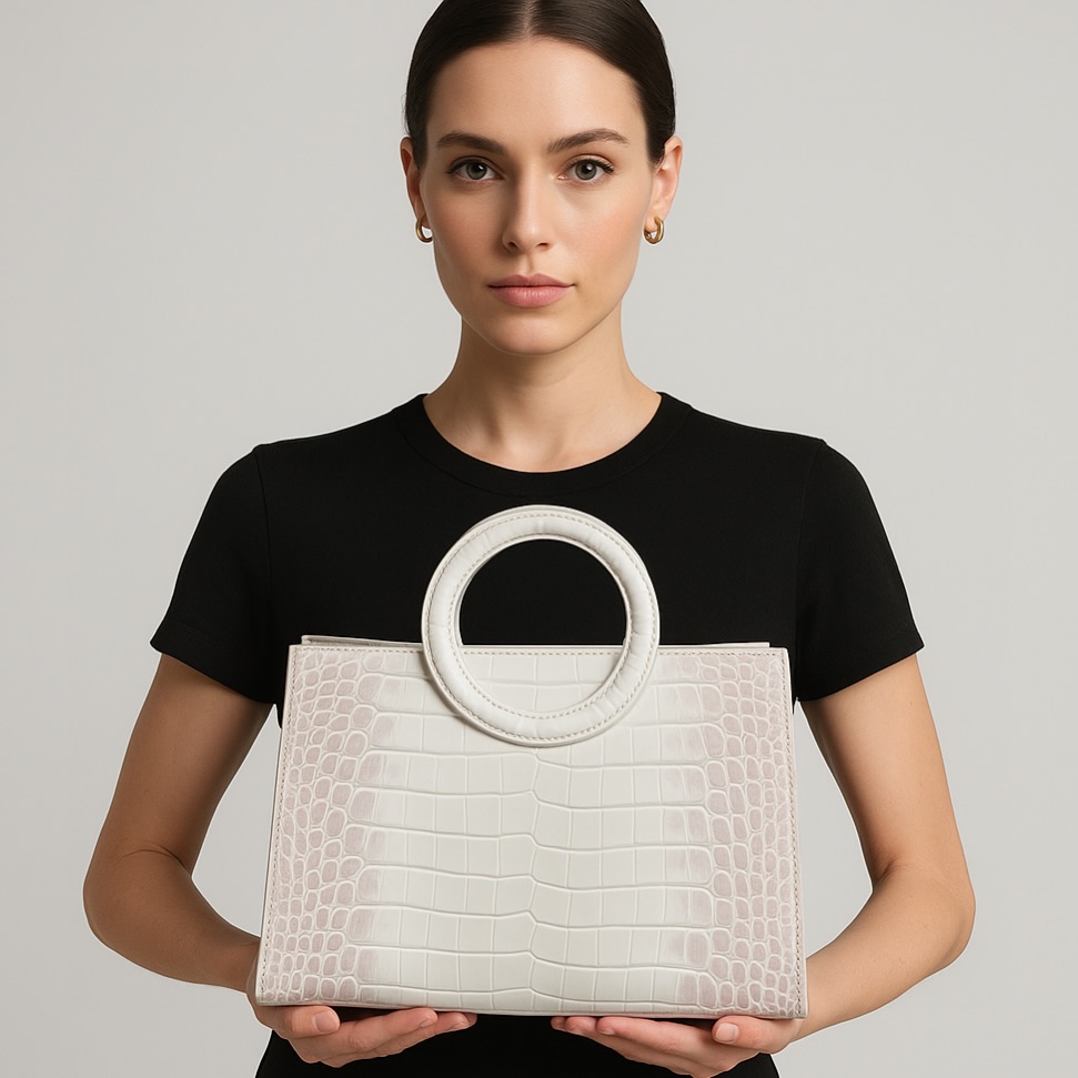 Pantone Color of the Year 2026: Cloud Dancer 🤍
Soft. Serene. Timeless.
Our croc-embossed top-handle clutch in an airy, cloud-soft white captures the calm elegance of 2026’s defining hue — a modern neutral designed for today’s goddess.
#PantoneColorOfTheYear #CloudDancer #AnnieHandbags #HandbagsForTodaysGoddess™