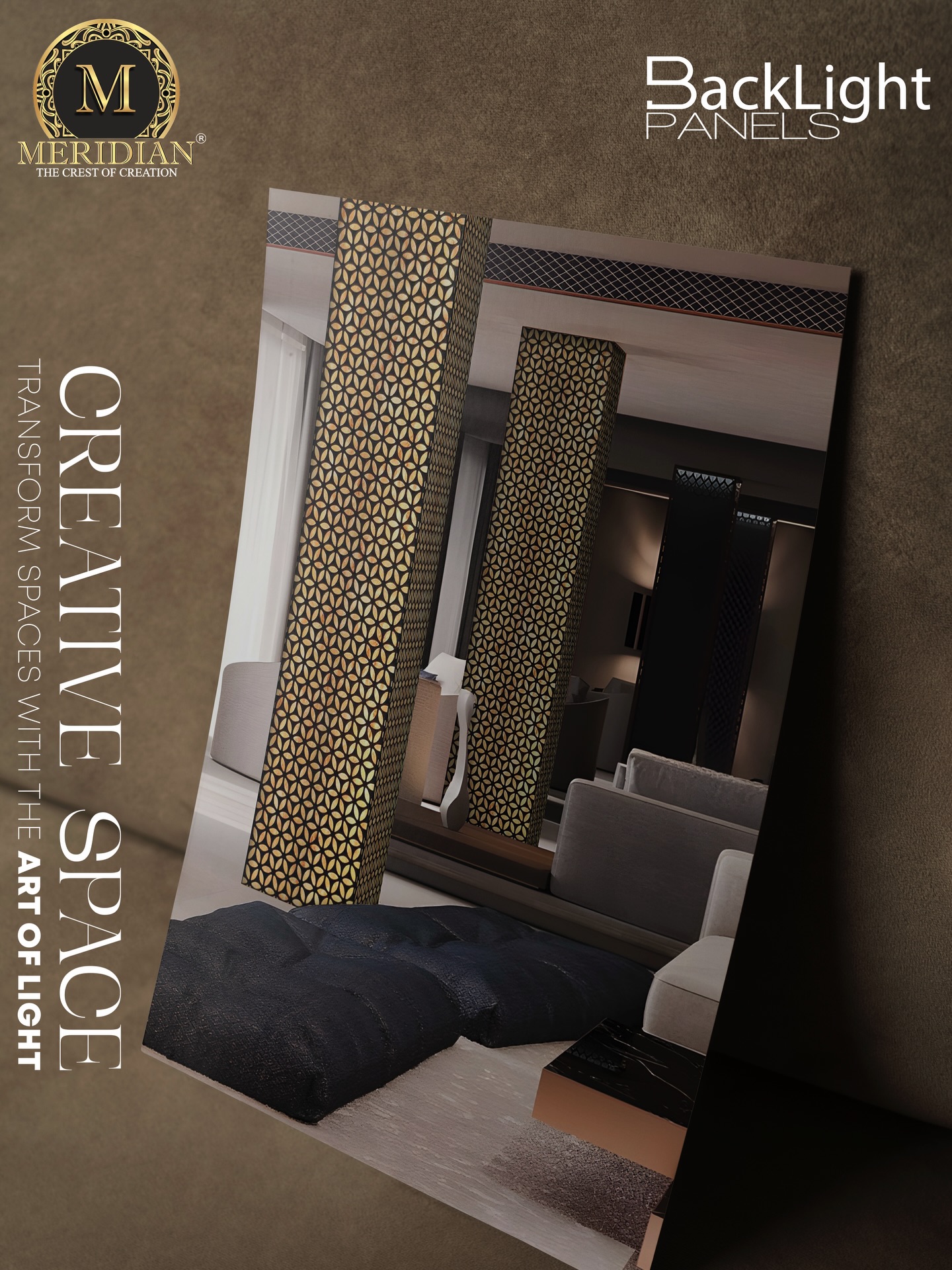 Meridian Backlight Panels — let your walls glow ✨
Designed to create mood, depth, and drama, Meridian backlight panels turn ordinary surfaces into luminous design statements. When paired with soft lighting, textures come alive—perfect for feature walls, TV units, bedrooms, and luxury interiors.
Not just panels. An atmosphere.
Because lighting changes everything 🤍
#MeridianCollection #BacklightPanels #IlluminatedDesign #LuxuryInteriors #WallPanelDesign AmbientLighting InteriorInspiration