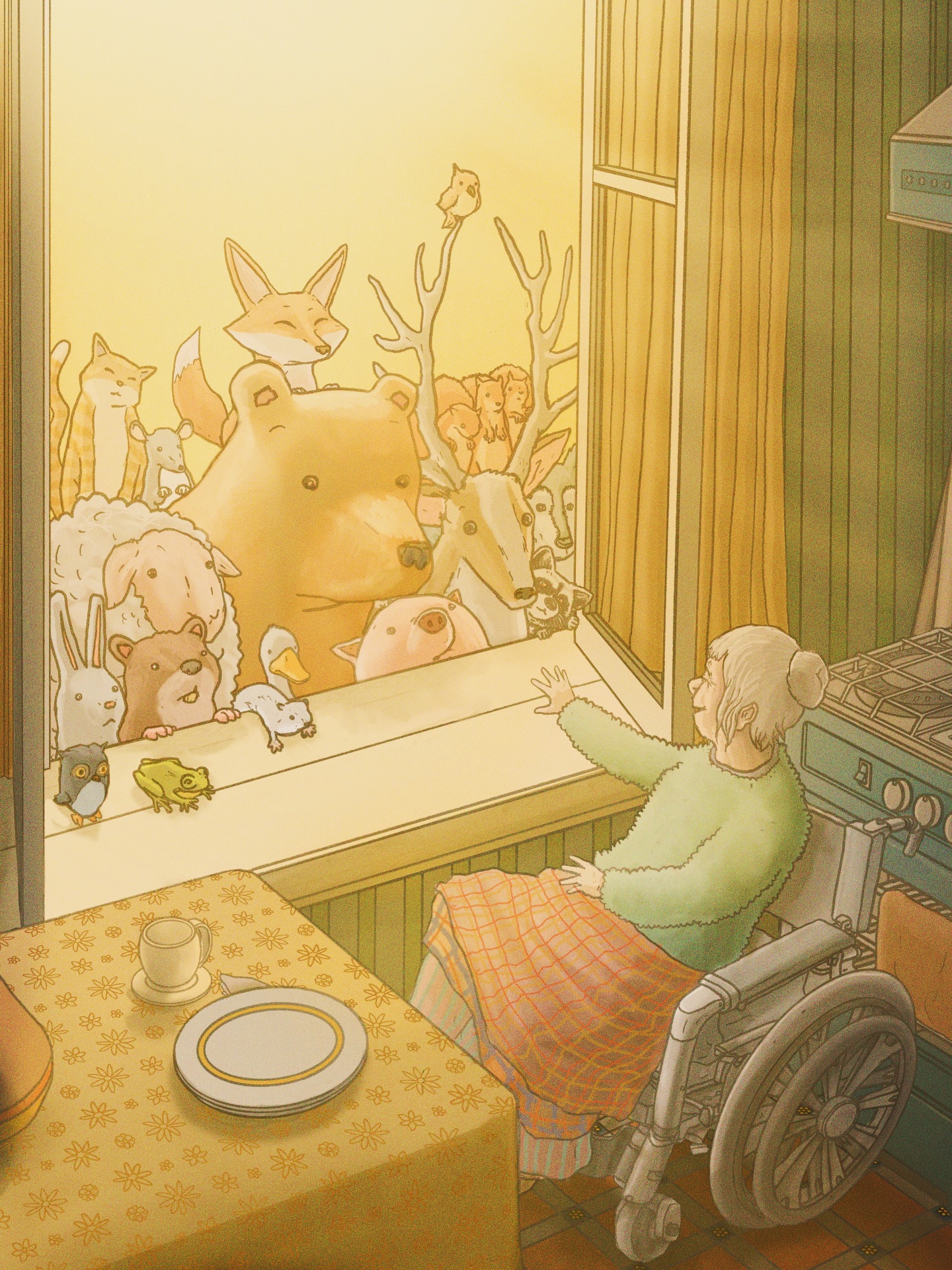 "Come With Us"
A handmade illustration inspired by how good people can feel like a day worth celebrating, or a home that makes you want to come back again and again. Love has infinite shapes, and it's easier to feel when you look for what to love(instead of what to reject or fear) in everyone and everything.