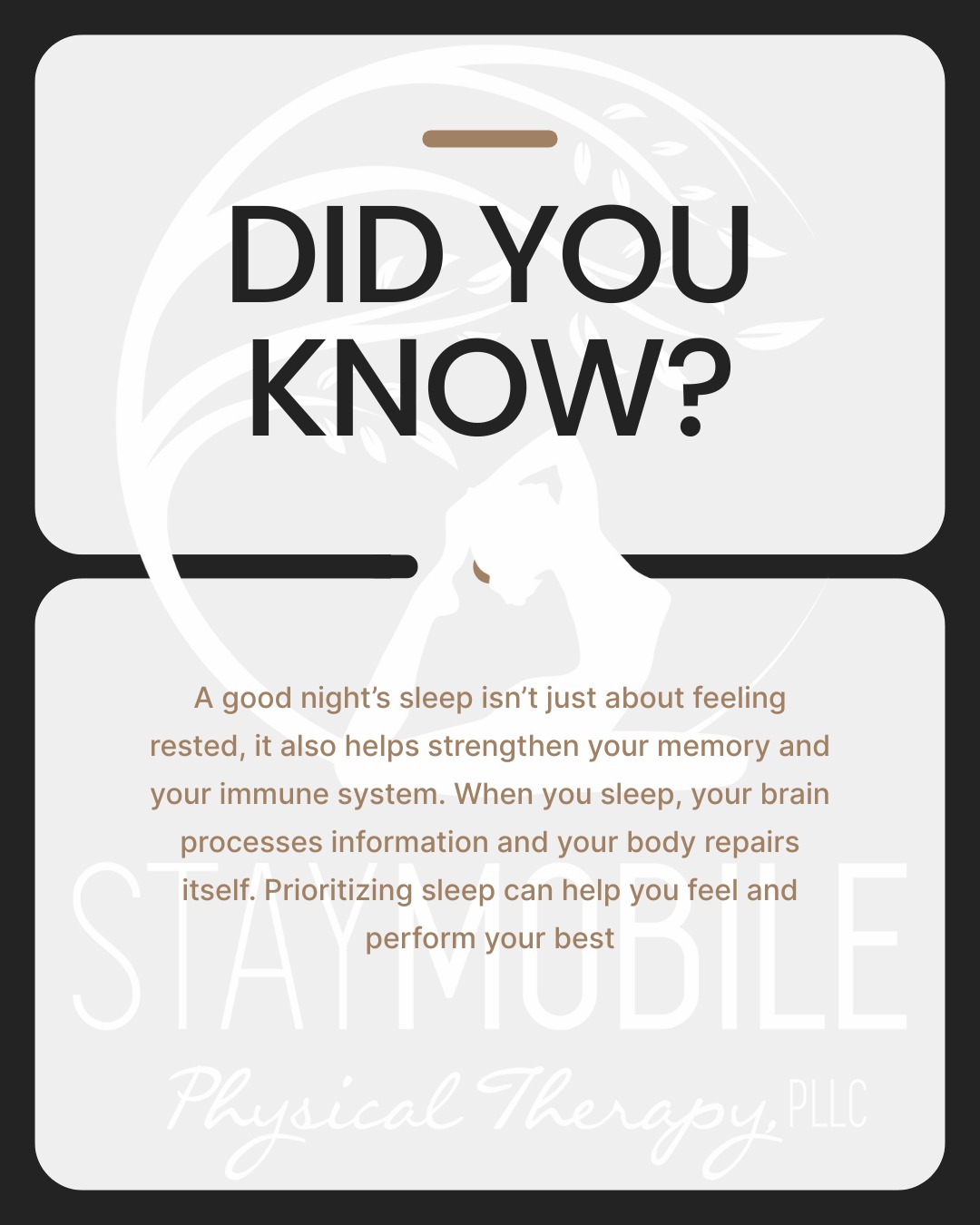 If you're working on your New Year's resolutions, don't forget about the most important factor for feeling good and being at your optimal performance: sleep!