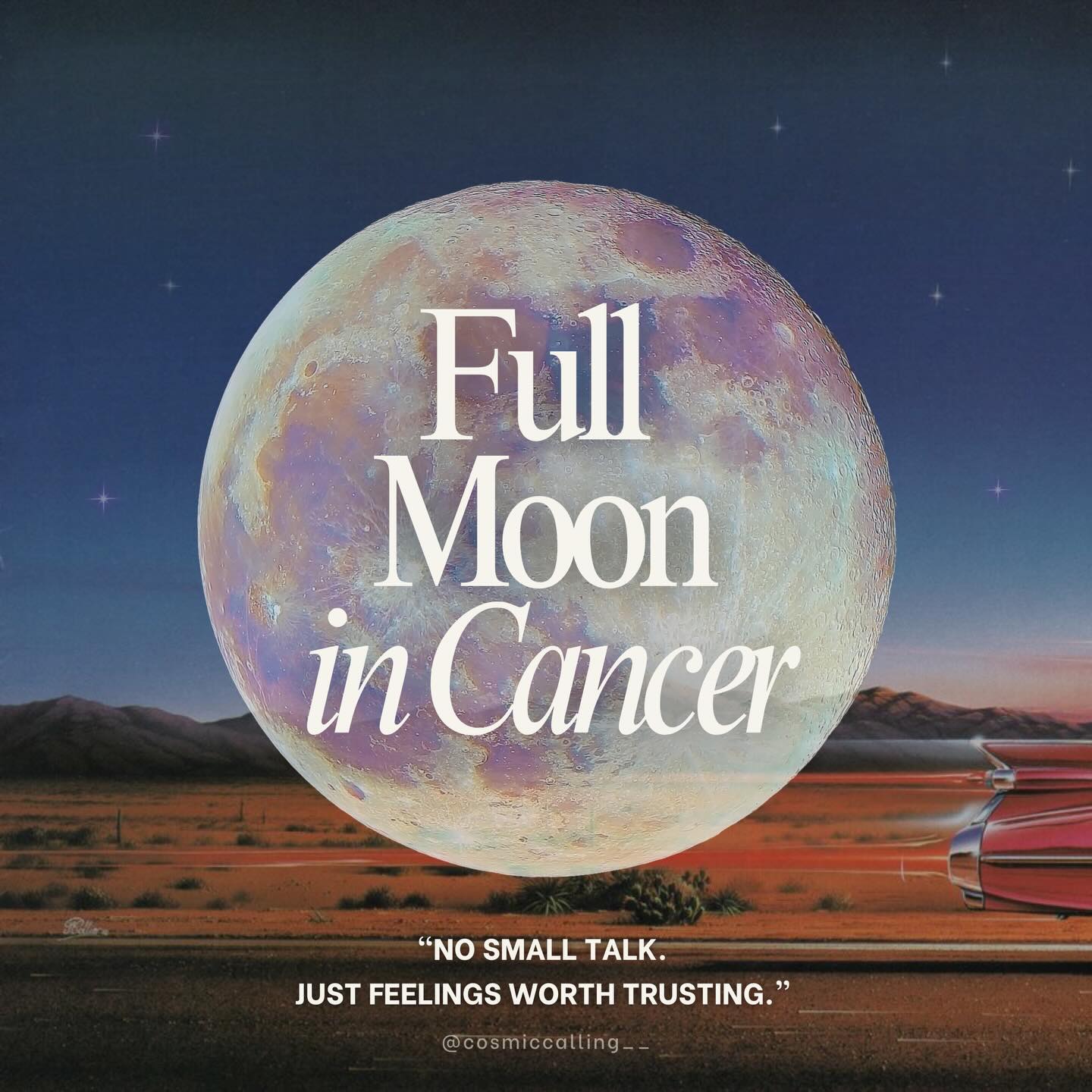 Cancer brings the feelings back into the room. Jupiter reminds you they’re there for a reason. 🌕
#fullmoonincsncer #fullmoon #cancerfullmoon
