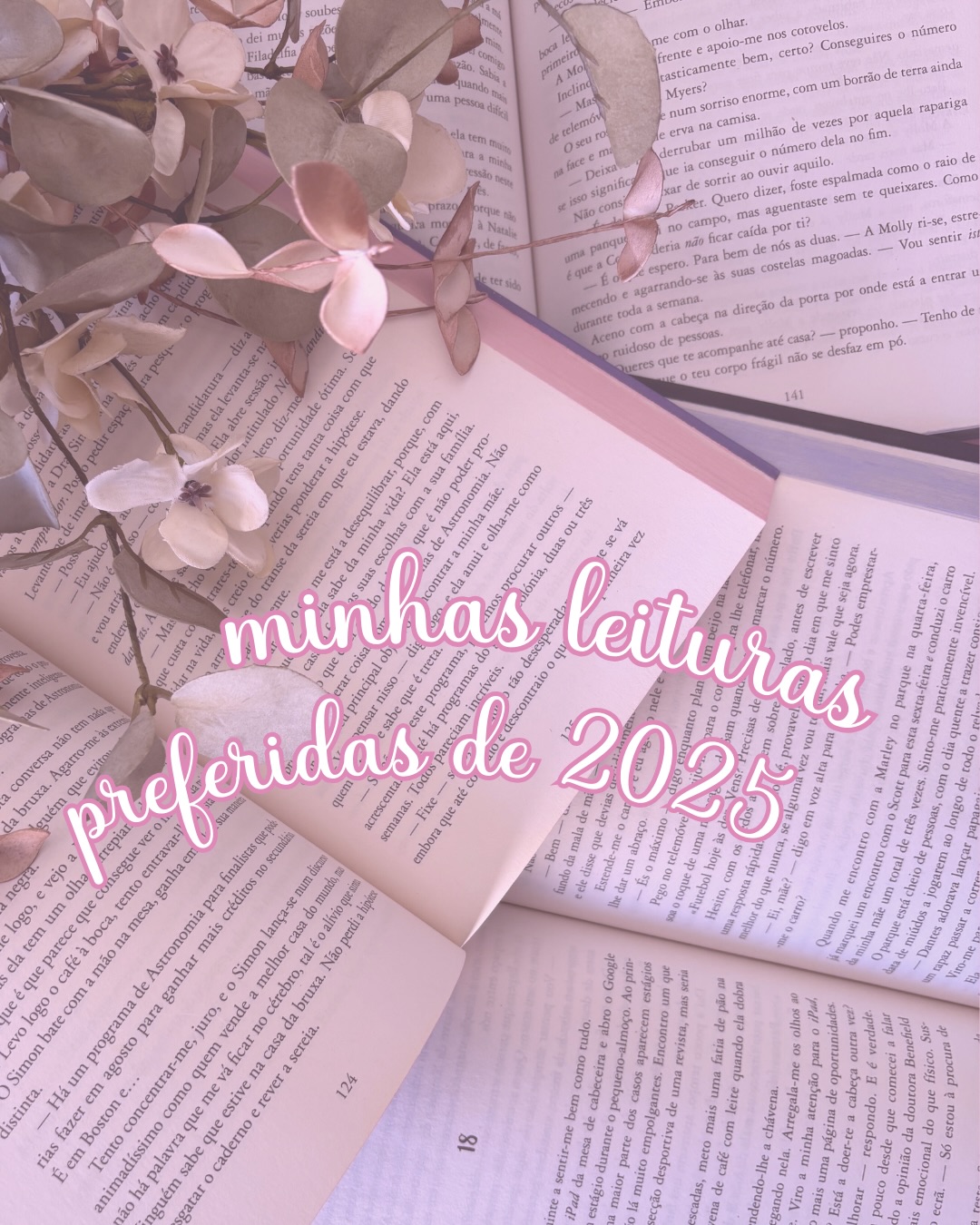 Em 2024 eu li 15 livros e, em 2025, depois de decidir diminuir o tempo nas redes sociais, foram mais de 30. E isso não é uma competição, mas decidi postar para incentivar mais pessoas a trocar as telas pelos livros em 2026. Por isso deixo aqui algumas indicações dos meus preferidos do ano. Agora é a sua vez de me indicar um livro nos comentários! 💖📖