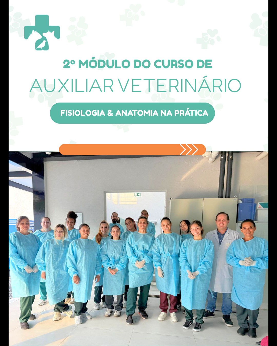 📚 O 2º Módulo do Curso de Auxiliar Veterinário segue a todo vapor!
Nesta etapa, os alunos aprofundam seus estudos em Fisiologia e Anatomia, passando por aulas teóricas e práticas que são base para quem deseja atuar com segurança e excelência na rotina clínica.
A aula prática de Anatomia foi conduzida pelo Prof. MSc. Maurício, trazendo um olhar técnico e aprofundado sobre as principais estruturas do corpo animal. 🐶🐱
💬 Quer garantir sua vaga na próxima turma?
Chame no WhatsApp e receba todas as informações!
#HospitalVetAltoTietê #CursoAuxiliarVeterinário #AnatomiaVeterinária