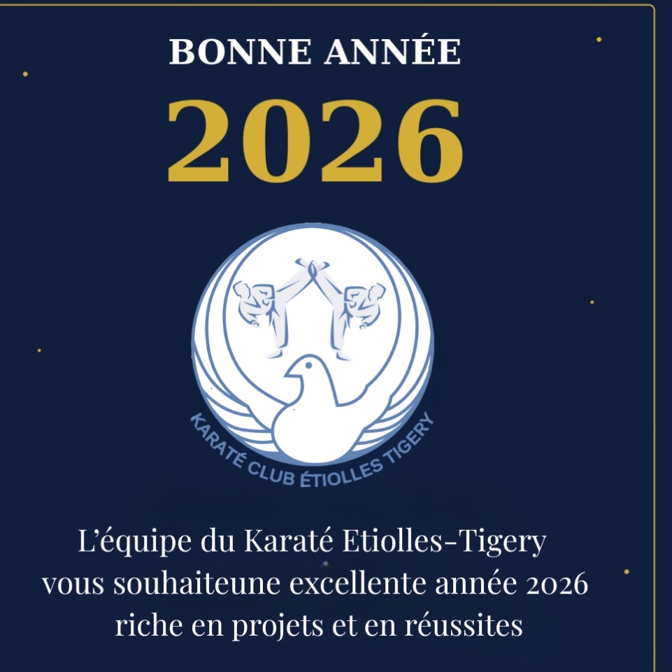 ✨ Bonne année 2026 ✨
Le Karaté Club Étiolles-Tigery vous souhaite une très belle année 2026,
riche en projets, en réussites et en moments partagés.
Merci à toutes celles et ceux qui font vivre le club au quotidien :
pratiquants, familles, bénévoles, partenaires et soutiens institutionnels.
Continuons à avancer ensemble, avec engagement, respect et esprit collectif.
🥋🤍
#BonneAnnée2026 #KaratéÉtiollesTigery #VieDuClub #EspritCollectif #ValeursDuSport Engagement Partage