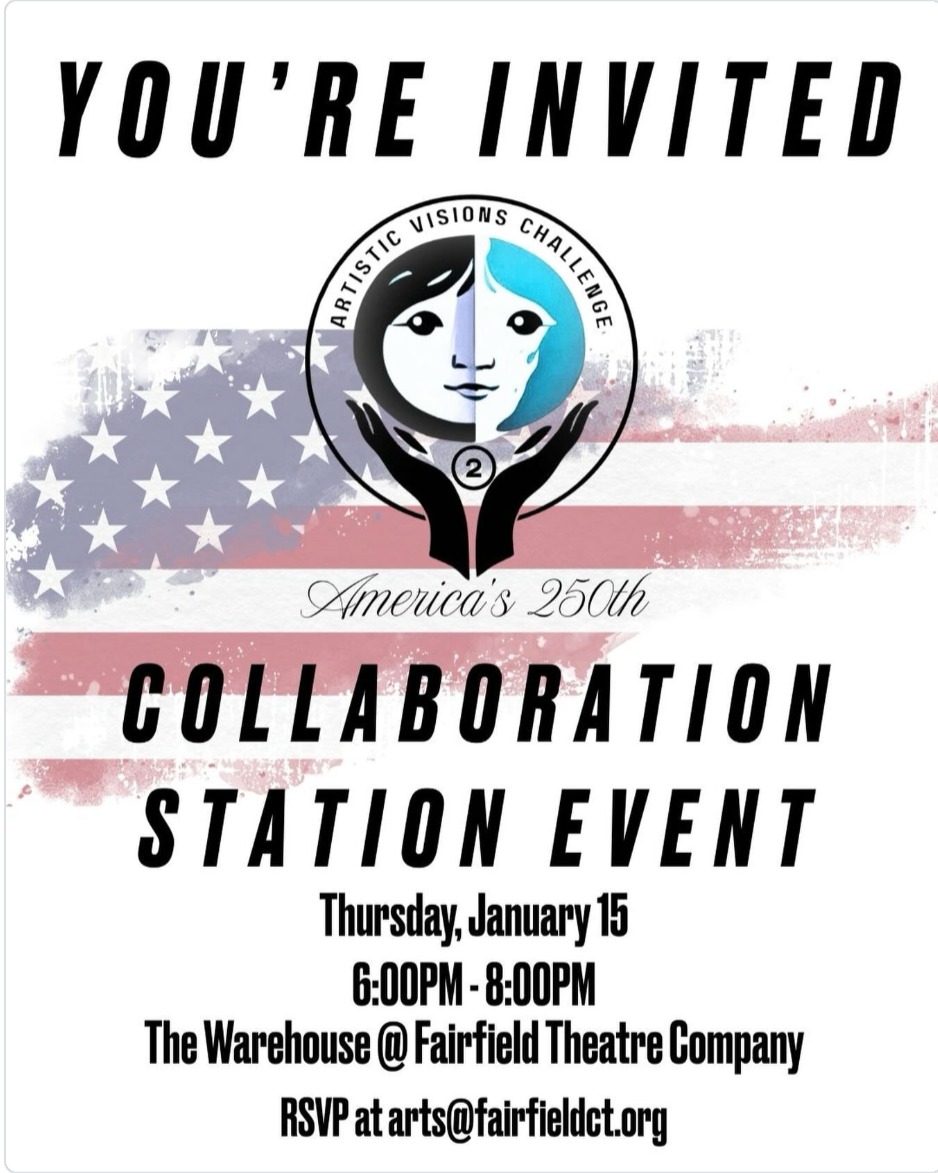 Artistic Vision Challenge! Come see what it is all about and connect with other artists! ANY art form is welcome!!!
#fairfieldctmoms #fairfieldct #fairfieldartist #collaborations