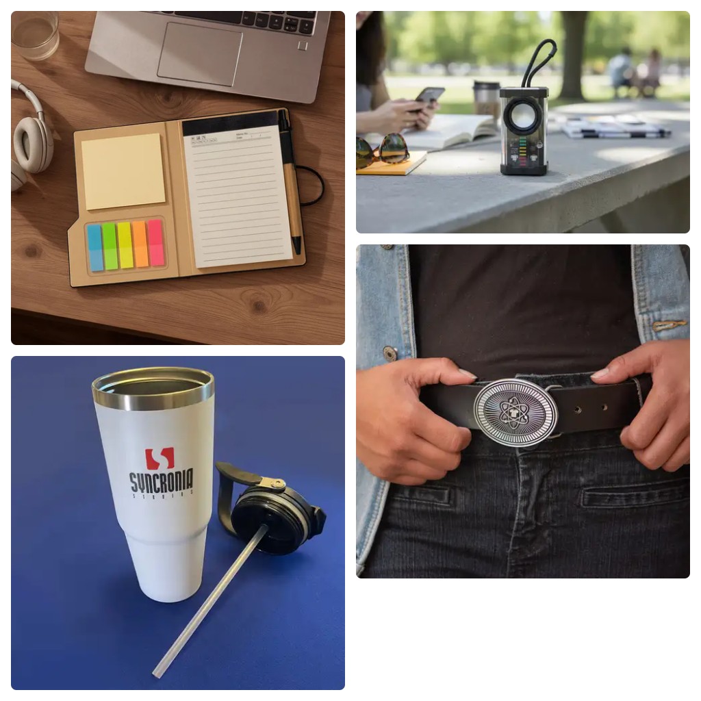 As your branded products consultant, we're dedicated to matching your needs with the best products and exceptional service. Contact us today! #journals #yourlogohere #promomarketing #beltbuckles