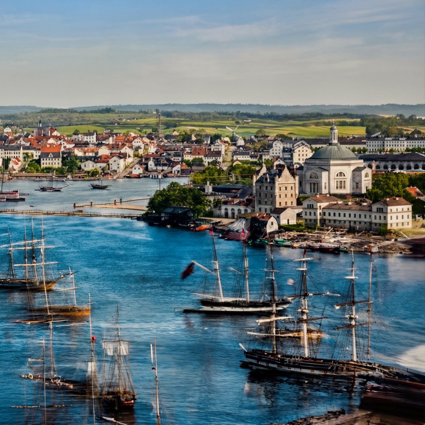 Ett av de äldsta fotografierna som finns på Stockholm, restaurerad och colorerad med hjälp av Ai