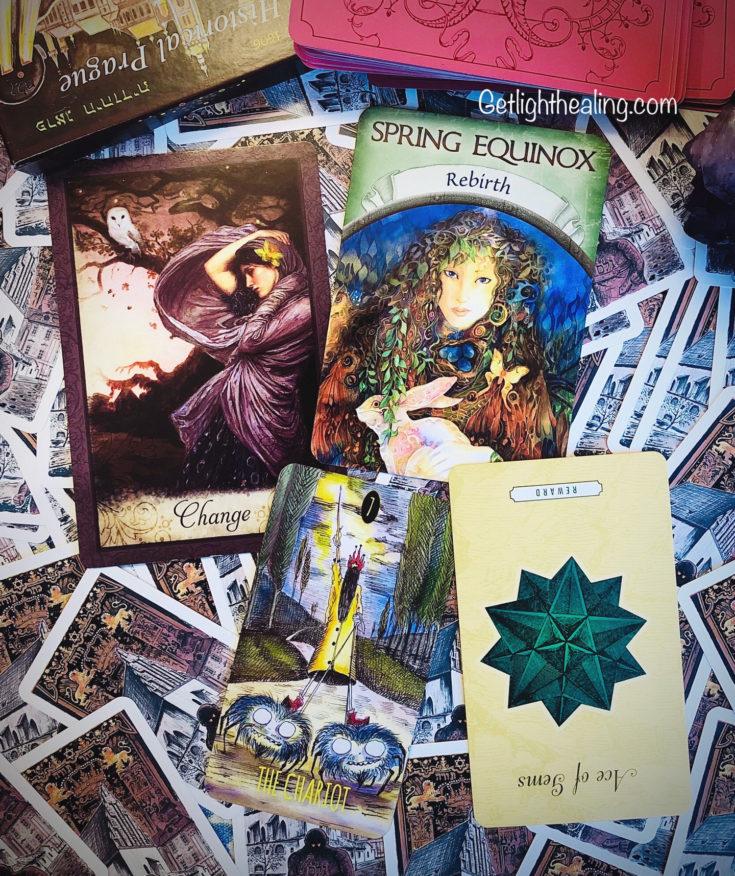 Guidance for week of February 1, 2026: “Wind Blows in your Favor
RELATIONSHIP TO CHANGE
Here we see a shrouded woman bracing herself against a forceful wind as an Owl announces a shift is on the horizon. She attempts to hide from this messenger of Death and the wisdom it brings, her veil suggesting private sorrow as she covers her head from what is psychically and emotionally overwhelming. However, this unrooting change was imminent, and it’s fruitless to deny its transformative potential. Spring Equinox reminds us that the world blossoms again after a cold time. We are keenly aware that something outworn must die so that something new may be born. Birth can be painful, but what emerges is beautiful. Similarly, you must surrender something of the past for the next generation of promise, even if you don’t know what that is now. Willpower, self-control, and a positive outlook can overcome apprehension about the unknown. The Chariot is the trap to avoid—it warns that a lack of determination and effort will sideline your new start. How determined are you to harness the force of this wind and ride it toward your reward? Typically, The Chariot moves ahead fearlessly, but here it takes on its Cancer properties—moody, changeable and self-isolating. The trap seems to be a natural inclination to get distracted, lose confidence or steam in the face of uncertainty, and stall. You’re encouraged to persevere despite anxiety, keeping your subconscious tendency to retreat into procrastination or fall for distractions in check when things get challenging. Ace of Gems reversed suggests a sacrifice for a reward. Something must be lost, given up, or sacrificed to make room for this change. Not necessarily a bad thing, but it takes effort to make the transition seamless. This reward requires legwork—sweat equity—a donation of your precious time. You will be required to fulfill some obligation. Others will expect you to do your part, as it won’t drop in your lap. Nothing changes if nothing changes.
Relationship to Change
What to keep in mind: Spring Equinox (Rebirth)
Traps to Avoid: The Chariot
Advice: Ace of Gems (REWARD) Reversed