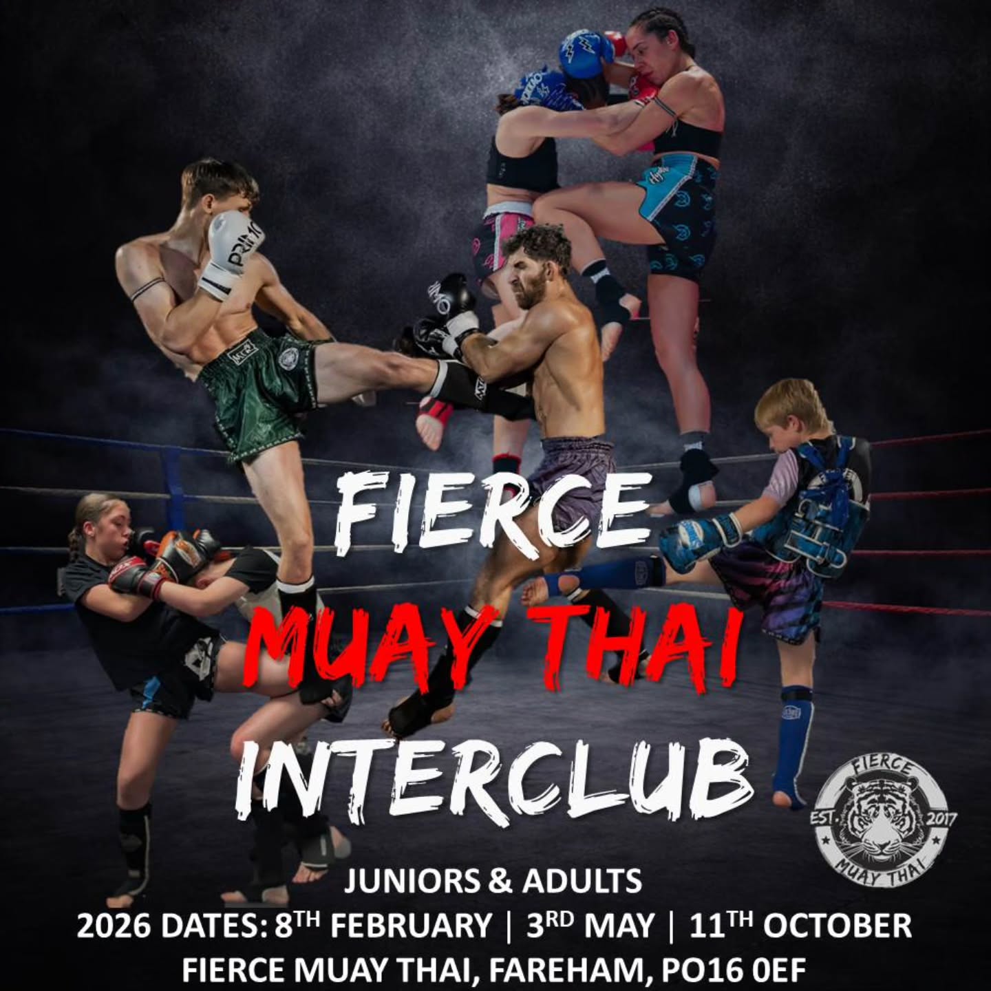 Goals are easier to chase when you’ve got a date and a team behind you📈
⭐️𝗦𝘂𝗻𝗱𝗮𝘆 𝟯𝗿𝗱 𝗠𝗮𝘆⭐️
A realistic, motivating target for anyone ready to set their first challenge of the year.
Safe. Structured. Supported.
📩 Coaches please use the entry link in our bio NOW, so that we can pre-match all fights effectively.
Registration on the day will be:
9:00AM for Juniors
TBC for Adults
Junior bouts starts 9:30AM
Adult bouts expected to start 12:00PM
Entrance fee: Fighters £10 (all ages)
Spectators £5 children, £10 adults
*Card payments are NOT accepted
📍Fierce Muay Thai, 175 West Street, Fareham, PO16 0EF
You can always count on us for a friendly, well organised day of action. We look forward to welcoming you🙏🏻
#muaythai #muaythaiinterclub #thaiboxing #muaythaitraining #FierceFamily