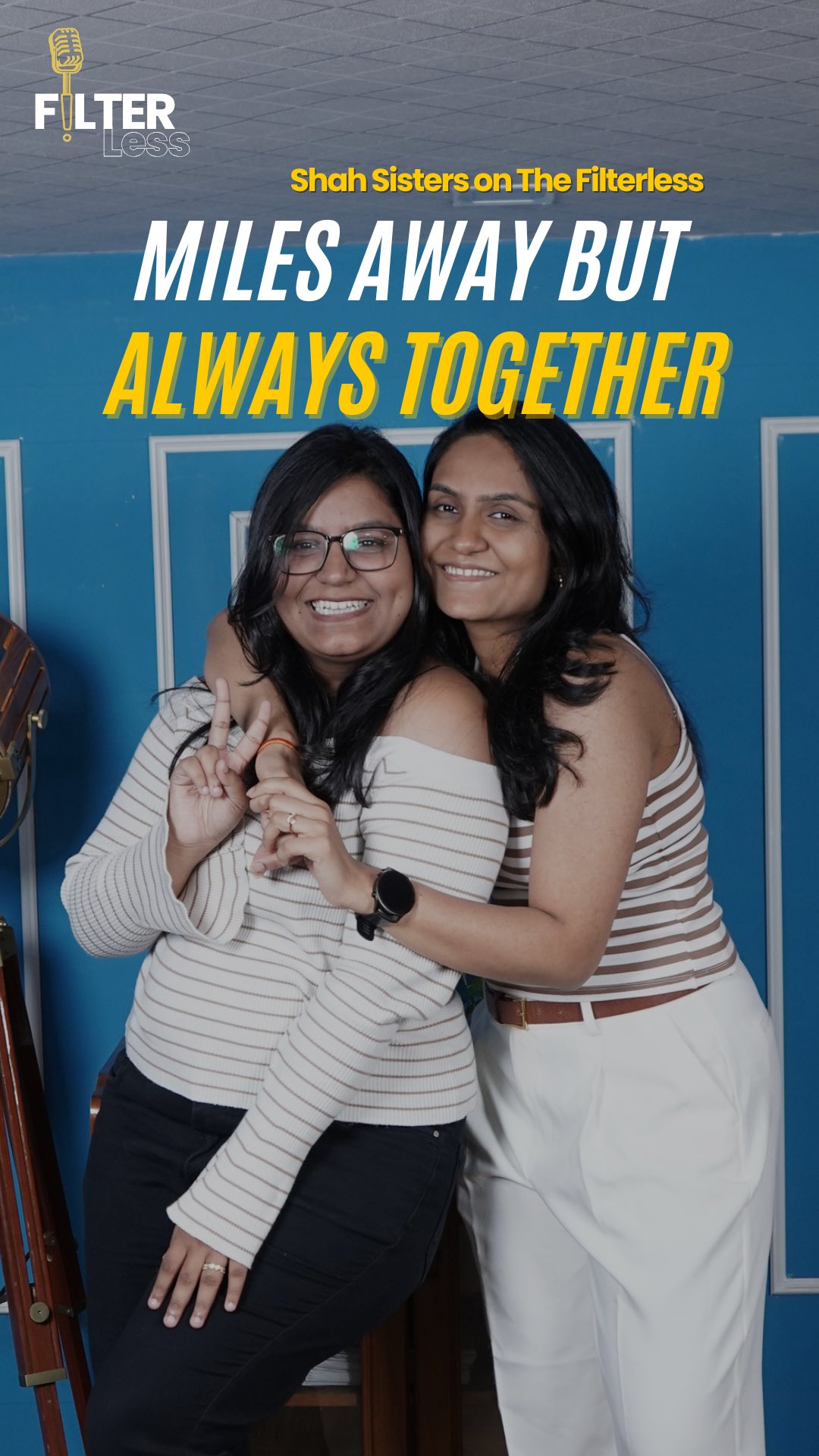 Miles apart, but hearts always in sync 🎙️💛
On this episode of The Filterless, the Shah Sisters get real about sisterhood, distance, dreams, and the invisible thread that keeps them connected no matter where life takes them.
Because some bonds don’t need proximity — just presence. ✨
Tune in for unfiltered conversations, laughter, and stories that feel like home.
Stay tuned Episode coming out soon🩷
sisterhood podcast, sister bond stories, long distance siblings, women-led podcast, real conversations, family bonding, emotional connection, Indian podcast, relatable talks, heartfelt conversations, thefilterlesstalkpodcast,