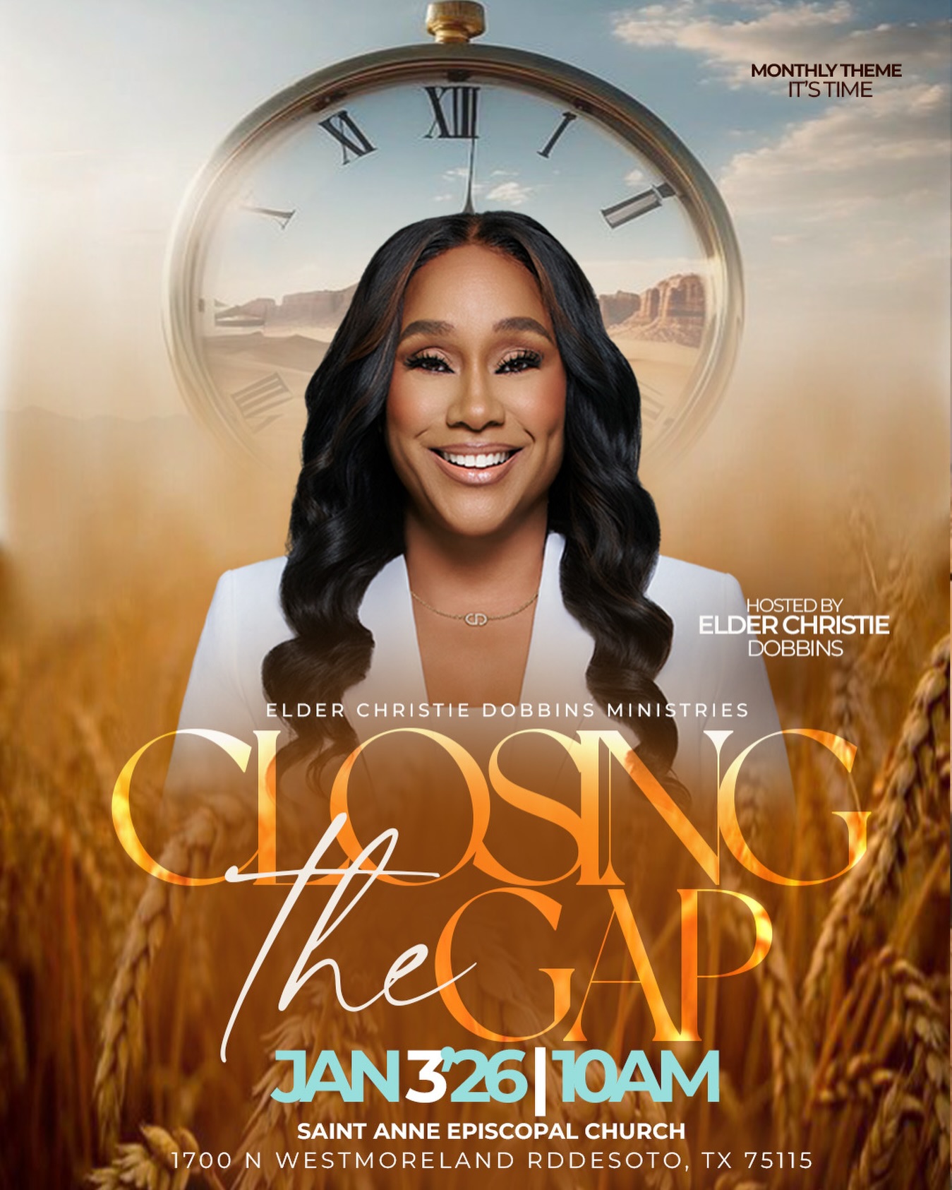 As we step into a new year, there’s no better place to begin than in the presence of God. Tomorrow, we’re gathering with expectation, believing for clarity, renewal, and divine direction for the season ahead.
If you’re sensing the need to realign, reset, or simply sit in God’s presence, I invite you to join us at Closing the Gap. Come expectant. Come open. Come ready.
🕊 Closing the Gap
🗓 Tomorrow
⏰ 10:00 AM CDT
📍 Saint Anne Episcopal Church
1700 N Westmoreland Rd
DeSoto, TX 75115
Let’s start the year together—praying, worshiping, and positioning ourselves for what God is preparing to release.
IT’S TIME!!!
.
.
.
.
#closingthegap #itstime #happynewyear