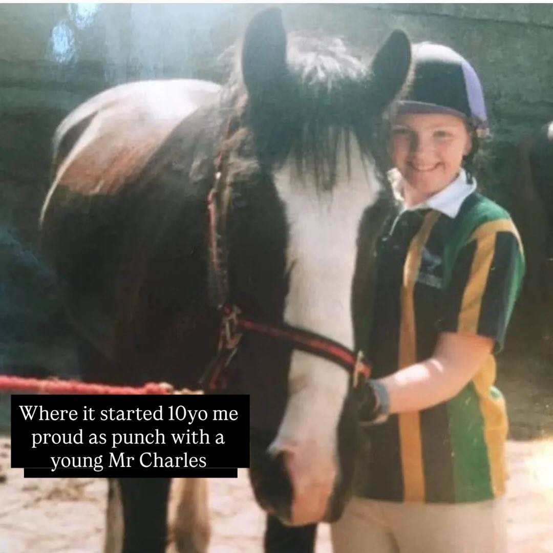 There’s always a story
Horses found me early, and once they did, I never really let go.
I didn’t grow up in a horsey family. No ready-made contacts. No inside track.
I started riding after a friend’s 7th birthday party at a local riding school… and just kept turning up. Every weekend. Rain, cold, whatever. Curiosity turned into commitment long before I knew it could be a career.
From the age of 12, I was incredibly lucky to train regularly at Talland. I didn’t fully understand it at the time, but learning in that environment, surrounded by world-class riders, coaches, and horses, shaped how I think about training forever. It taught me that good riding isn’t magic. It’s systems, feel, timing, and understanding. I was privileged to learn from some of the best in the world at a formative age, and that exposure set my standards early.
I continued training at Talland alongside studying my undergraduate and post grad at Hartpury. Once I started asking why horses moved and responded the way they did, there was no going back.
The horses have been my constant.
Mr Charles was my first pony and lifelong teacher. I had him for 25 years, and losing him in September 2025 was huge. He started everything. He still grounds me. He’s woven into how I coach and how I see horses.
Abbie, my ex-racehorse has been with me for 10 years. She’s 17 now, training at advanced, jumps for fun & reminds me daily that Thoroughbreds are wildly misunderstood. She’s a product of patience, consistency, believing in what’s possible. I’m unbelievably proud of her.
I competed hard in MGA as a kid, World Pairs Champion at 13, before turning to BE winning my first event at 15, but competition was never the full story.
What shaped me more were the hard bits:
– being told I was ruining my horse
– stepping away from horses for two years
– working in toxic environments
– leaving a stable academic career I’d spent a decade building
– losing my dad, my biggest supporter, just as my business started to find its feet
I’ve never had a big break. I’ve never been gifted.
What I’ve had is determination, consistency & a refusal to stop asking better questions.
Thats why Informed Rider Coaching exists.
H