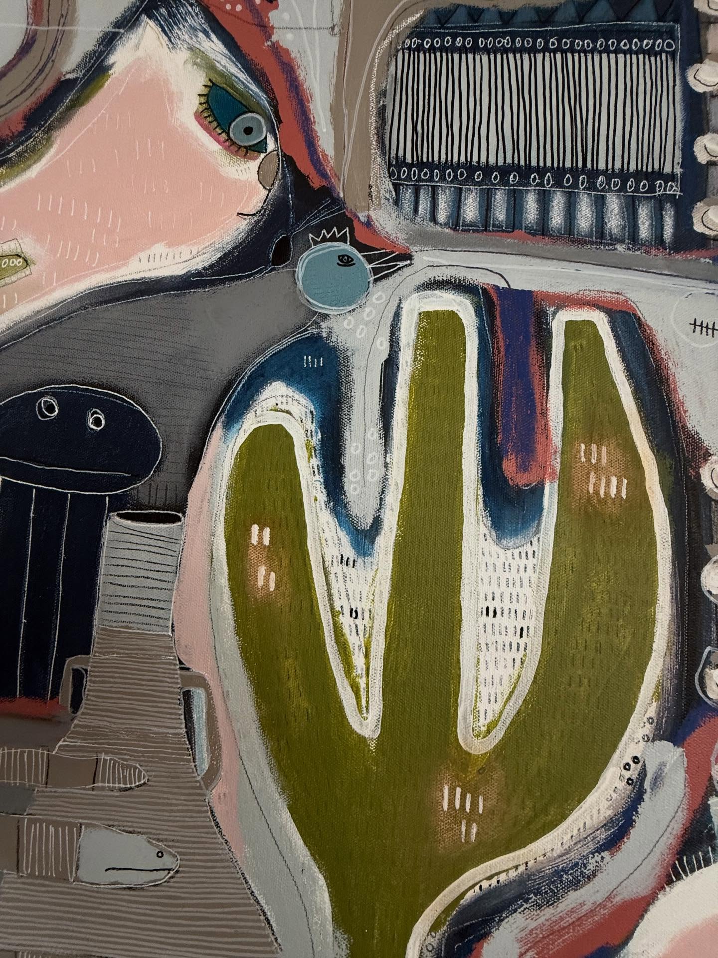 Details from Frida Kahlo on Matalee 🐈
#art #folkartpainting #contemporaryartist #texasartists forsa