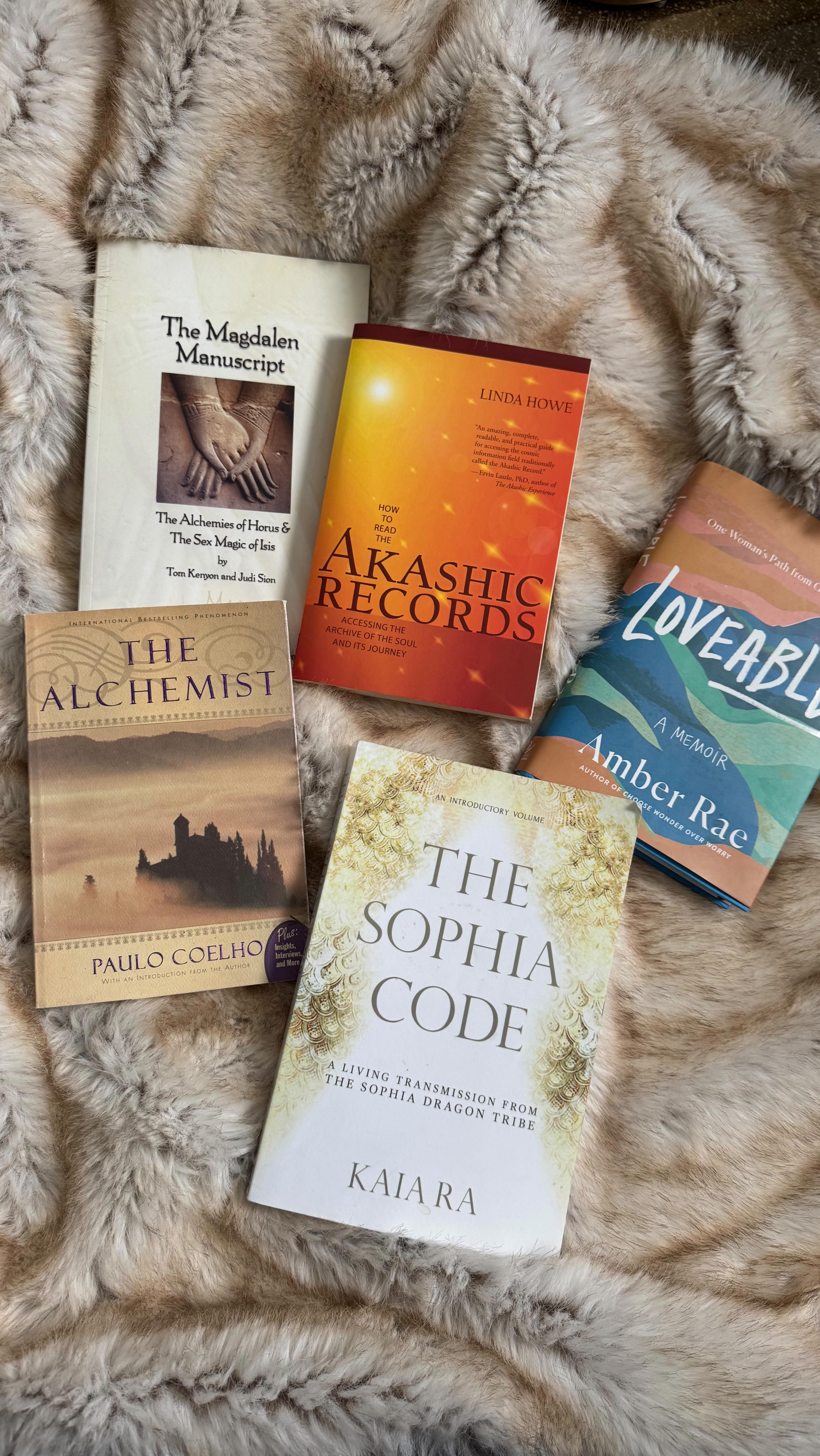 My favorite books that I read over the last year. I chose one for each month out of 24 in total - full list below. Loved all of them! ✨✨✨ Many of these felt more like activations, initiations and sacred texts of remembrance, connecting me to the truth of my soul and unlocking sacred wisdom.
2025 Books:
Bringers of the Dawn
The Tell
Reiki master manual
The light work
Channeling the guides and angels of light
Channeling the sacred
The Sophia code
Descent & rising
The Freedom Transmissions
The 12 initiations with Mary Magdalene
The Alchemist
Karuna reiki manual
Karuna reiki book by Shanti Gaia
Lady’s hands lions heart
Anna grandmother of Jesus
The Magdalen Manuscript
How to Read the Akashic Records
Baghavad Gita
Lovable
Mother of all days
The art of hearing heartbeats
Dossier on the ascension
You are a Goddess
Reveal - a sacred manual to getting spiritually naked
#spiritualbooks #readinglist #spiritualguidance #bookclub