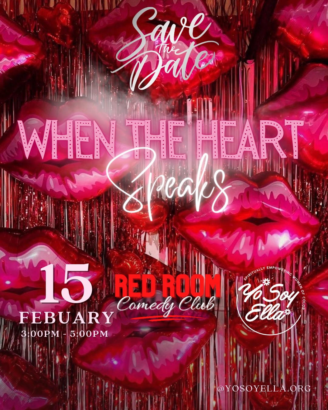 We’re Baaaccckkkk! ♥️✨🩷🔮♥️🎭 #WhenTheHeartSpeaks
Save the Date for our Valentines event where we encourage women, men, nonbinary people to come out for an afternoon of spoken expressions of healing ❤️🩹, comedy, monologues and so much more!
This is also an opportunity for DV survivors to engage in a safe and inclusive social outlet to express themselves in however ways it makes them feel seen and heard.
We had such a phenomenal time last year! We can’t wait to do it again! 🔮🩷♥️✨🎭
🎭if you’re interested in comedic acts of any sorts please contact us via email 📧 Sarah@yosoyella.org