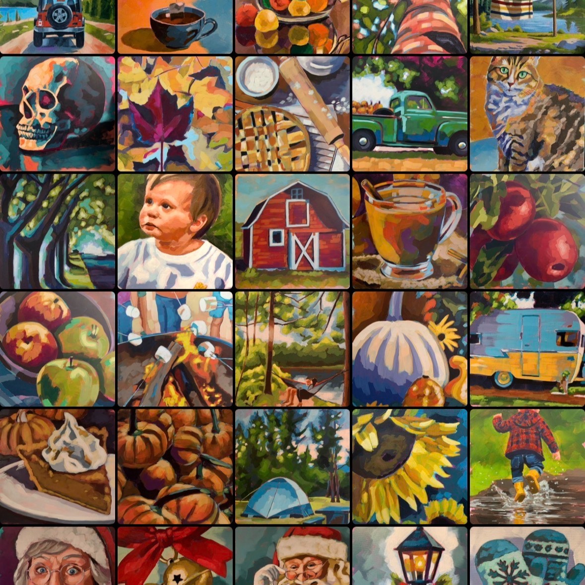 Looking back on a big year in the studio. Since October 2024, I started 165 acrylic paintings and completed 138. Twenty one found new homes, including nine solo designs that came straight from my own ideas.
Two pieces were recognized in juried shows. Rain Boots won first prize, Hudson Bay on the Bay received an honourable mention, and my Hand Holding a Paintbrush solo piece has been accepted into a juried show this month.
My work travelled too. Autumn pieces hung at the Caledon Community Centre, winter work is showing at Alchemy Art Loft in Red Deer, and The Beach Bus was part of the Wasaga Beach Library Summer on the Beach show. I took part in six markets, three live painting events, completed ten watercolour commissions, and sold dozens of prints, coasters, and seasonal cards along the way.
Grateful for the walls, the conversations, the encouragement, and the chance to keep making.
@artonmillstreet @baobrampton @townofcaledon @visitcaledon @visitpama @wasagabeachpubliclibrary @explorewasagabeach @mississauga.arts @visualartsmississauga @visualartsbrampton @alchemyartloft @themommarket_peelregion @localbabesmarket @artsonthecredit @culturedays @onculturedays @brampton.downtown @hebridesgallery @gallery35brampton @caledoncommunity @fabhaus_gallery_and_fare @galleryinthegrove