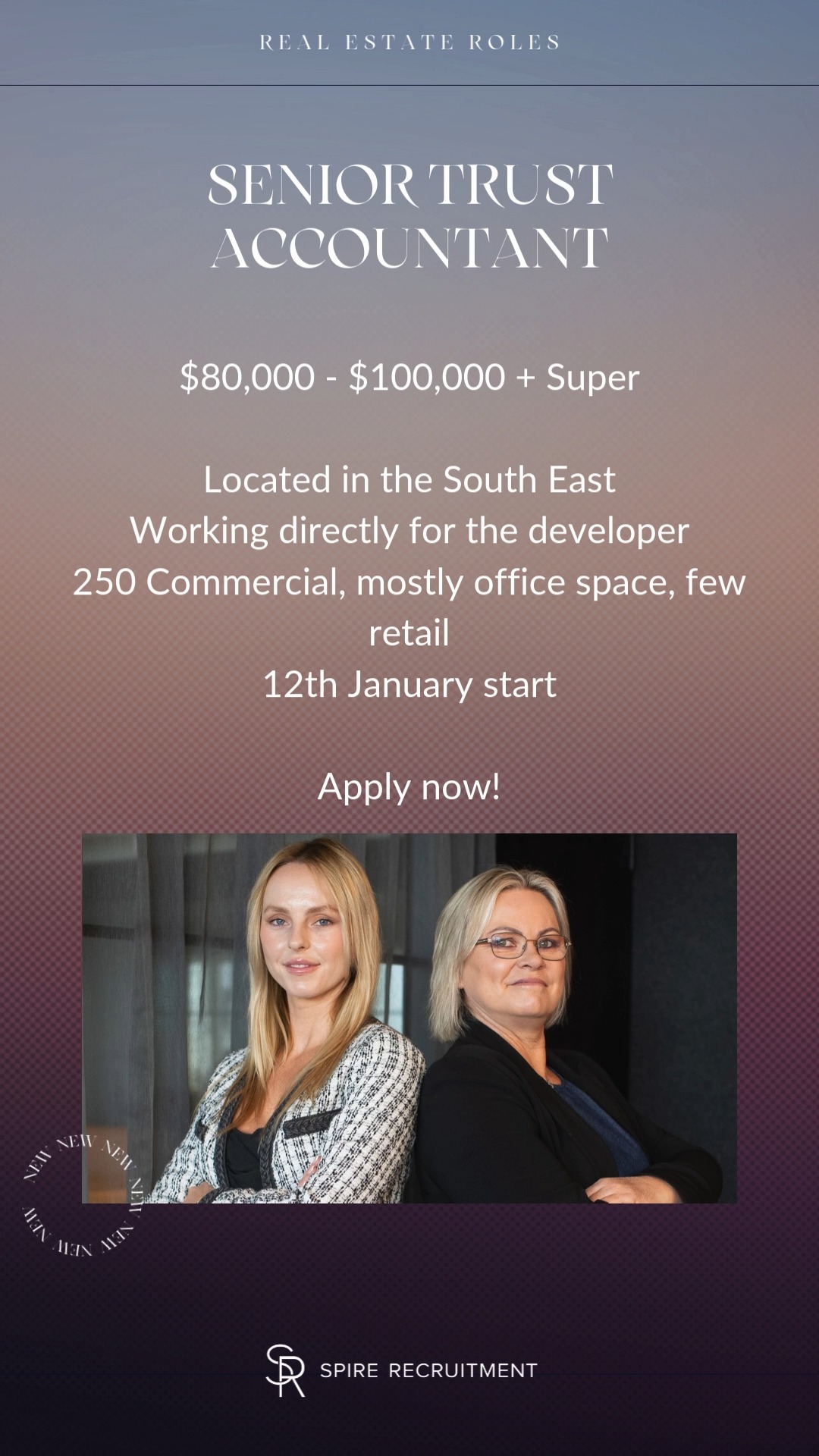 Senior Trust Accountant | Commercial Real Estate
Looking for a role where you actually own the trust function? 👀
▫️ Monday – Friday
▫️ 250 commercial properties
▫️ Mostly office, some retail
▫️ Small, tight-knit team
▫️ Work directly for the developer
▫️ End-to-end trust accounting
▫️ Sole role — no layers, no micromanagement
If you’re an experienced Trust Accountant who wants autonomy, stability, and a genuinely supportive environment, this one’s worth a look.
📩 DM me for details or tag someone who needs to see this.
#spirerecruimtent #realestaterecruitment #realestate #rolesinrealestate #commercial #trustaccountant #commercialtrustaccountant #jobsinmelbourne #melbournerealestate