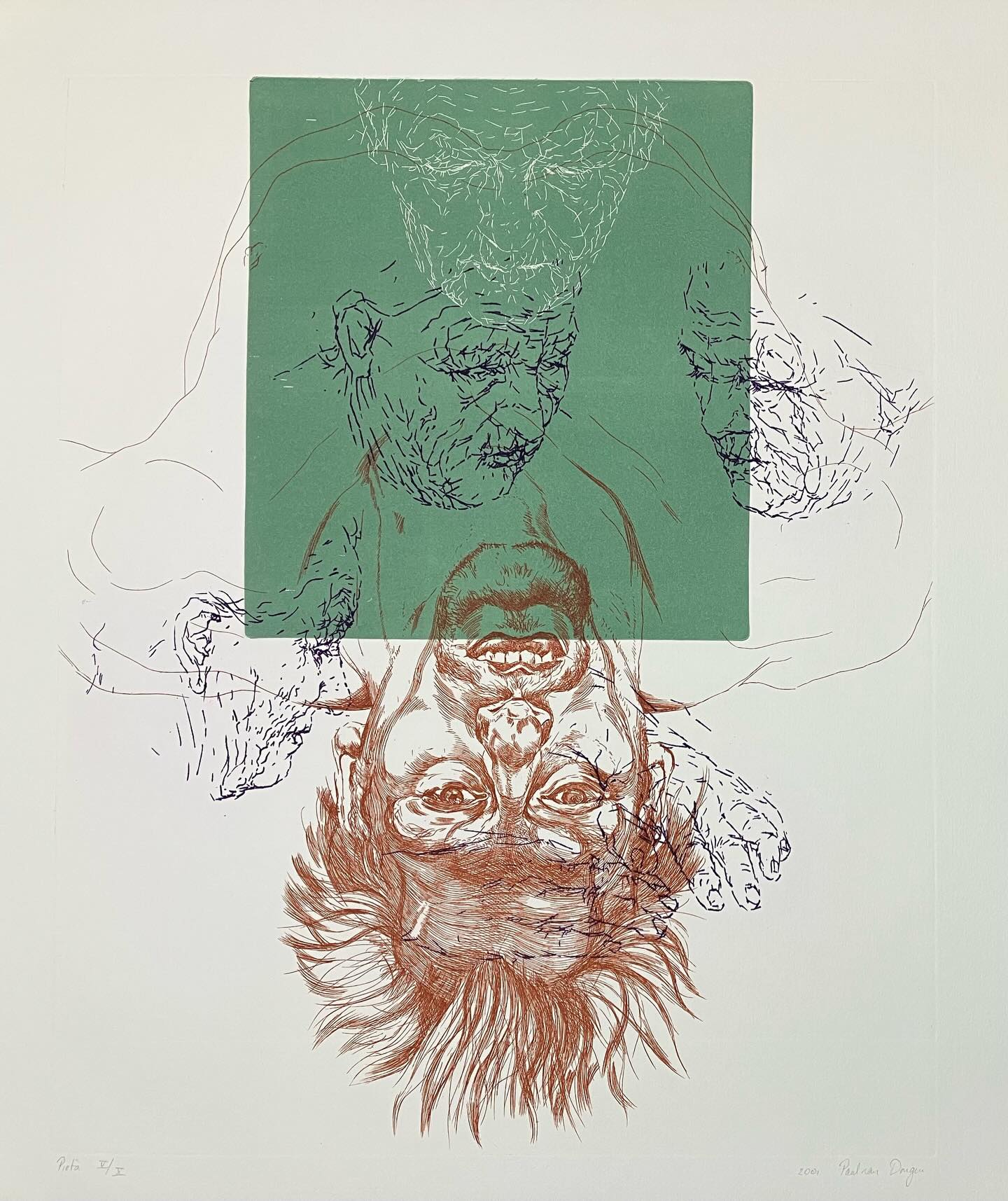 “Pietà”, kleurenets uit 2001. Nu te zien op de tentoonstelling van meesterdrukker Eric Levert die destijds mijn prent in oplage drukte voor Galerie Piet Clement. Ik druk altijd mijn eigen etsen af op deze na. Ik had het zelf niet beter gekund. Expositie Hal West, de hallen studio’s in Amsterdam. Enkel vrijdag, zaterdag, zondag aanstaande. #lifedrawing #seashells #insectsartprints #erosandthanatos #printmaking etching figuredrawing classicdrawing malefigureprints blackandwhitedrawing engraving largeetching penandink quickstudies malenudedrawings portraitdrawings landscapedrawing seascapedrawings beachscenesart selfportrait fromlifeonly stopusingphotographs botanicalprints