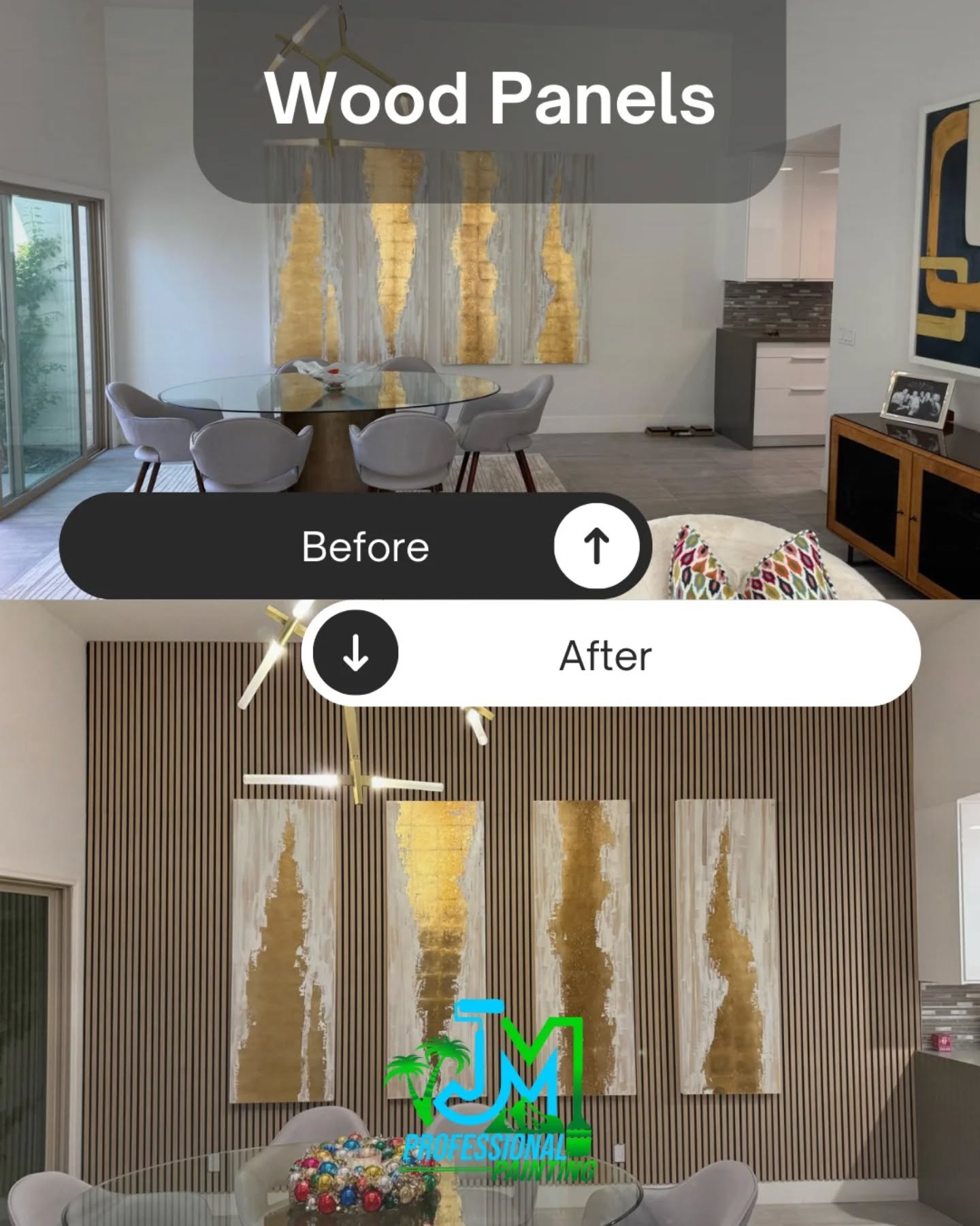 Vertical texture doesn't just elevate the room's aesthetics; it makes the artwork pop and improves the acoustic feel of the space. A flawless project demonstrating how wood details can completely redefine an environment. 🛠️🏡
📞Call us today: 760-880-0045