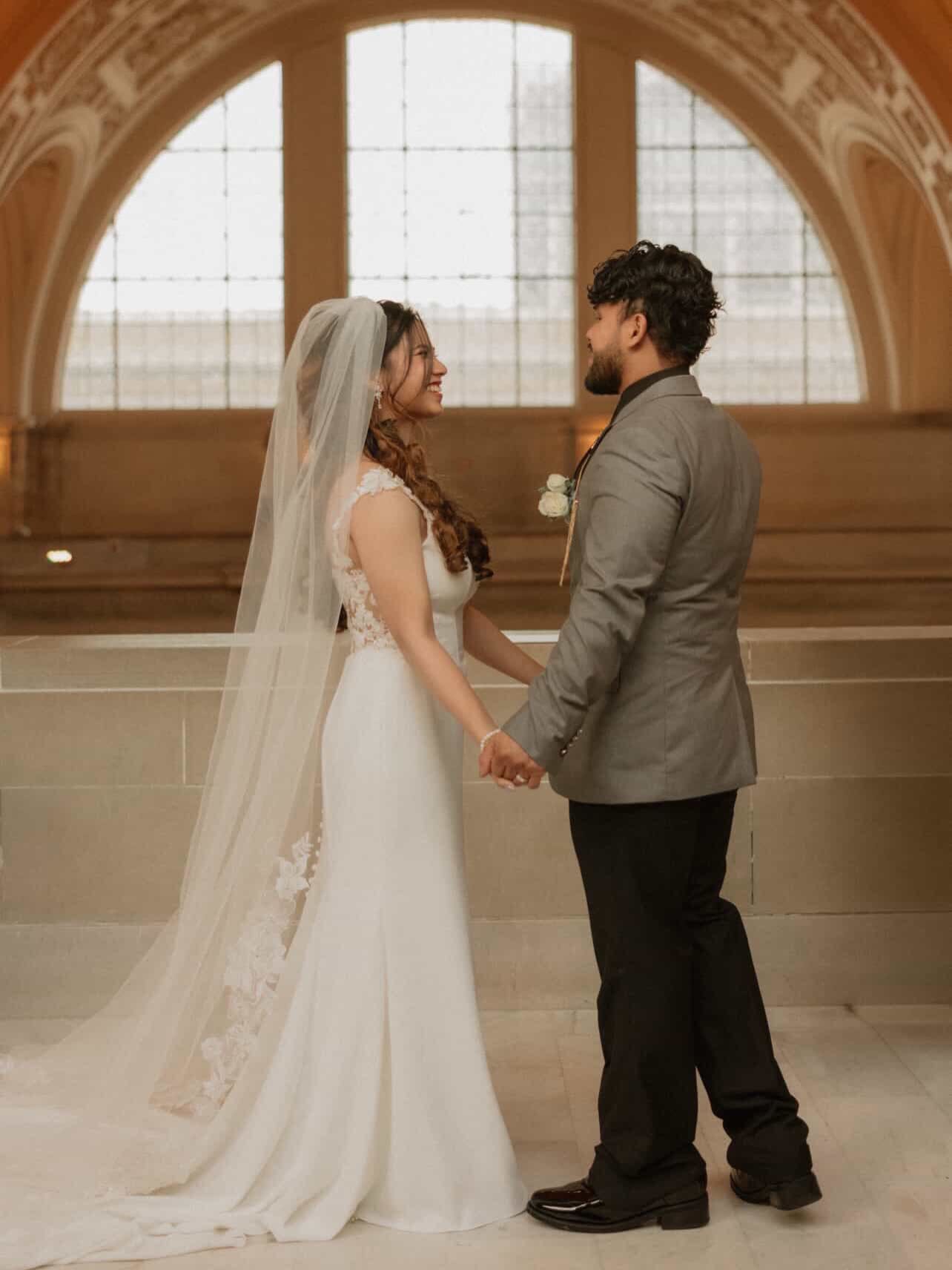 San Francisco City Hall weddings are always pure magic 🤍 Our bride came in with a couple requests and we pulled her the perfect dress. Always looking forward to seeing pictures after the wedding... And always get the long cathedral veil!
Dress from our @missstellayork collection
SanFranciscoCityHall #CityHallWedding #SFBridal #RealBride #stellayork