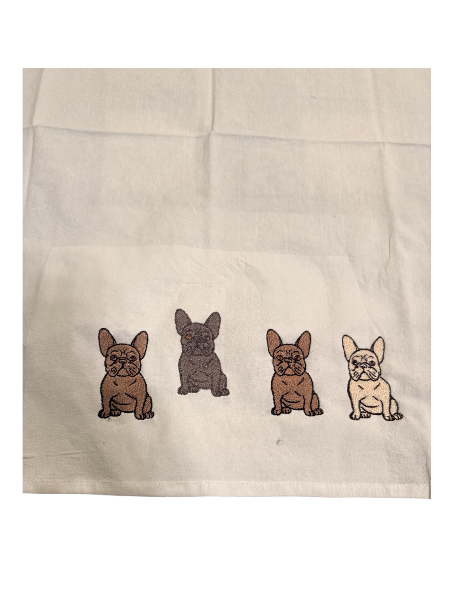 Four stinking cute little pups!🐶 #riverfrontdesigncreations #dog #puppy #embroidery #customembroidery