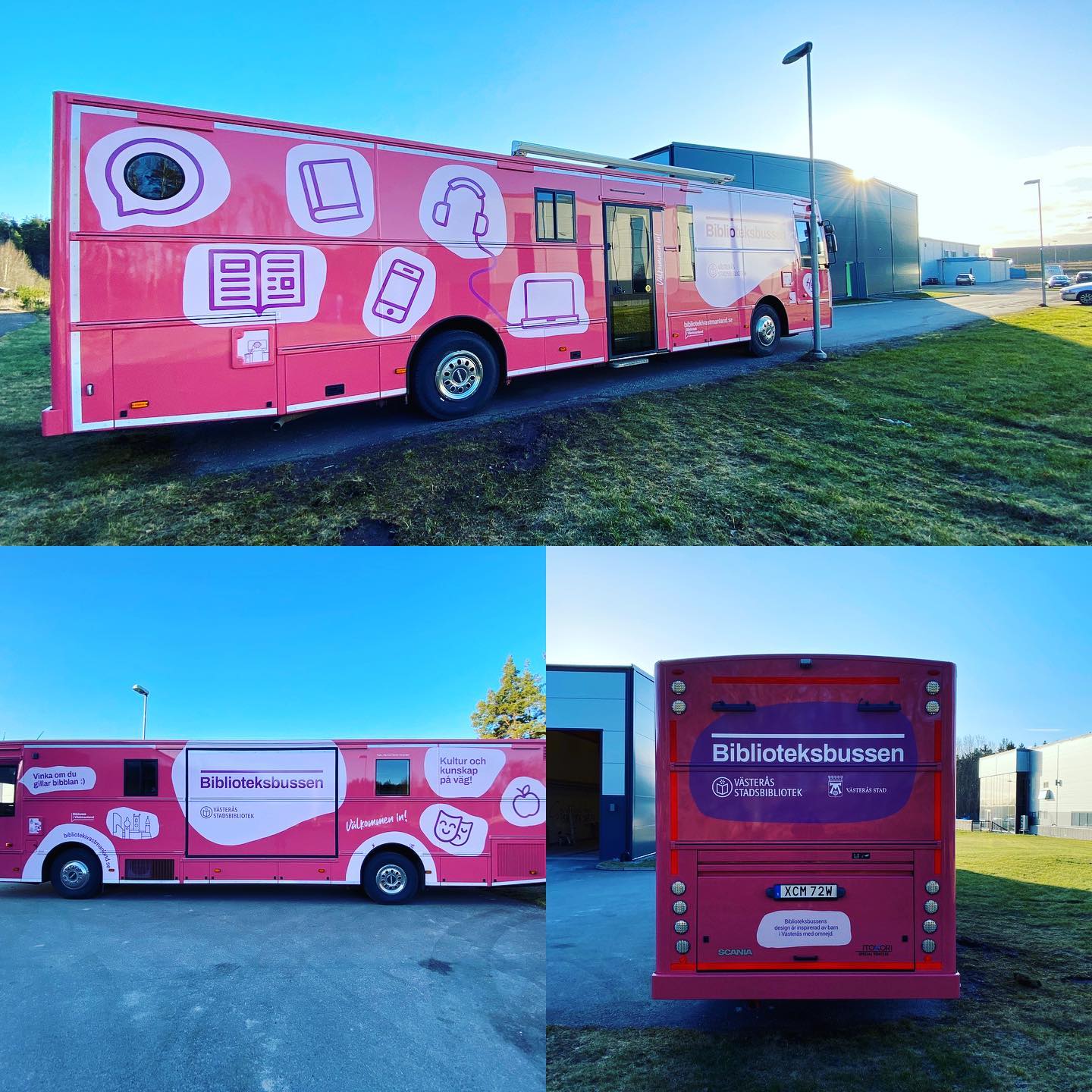 Foliering av nya biblioteksbussen 📔🚌 #haus.se #biblioteksbussen