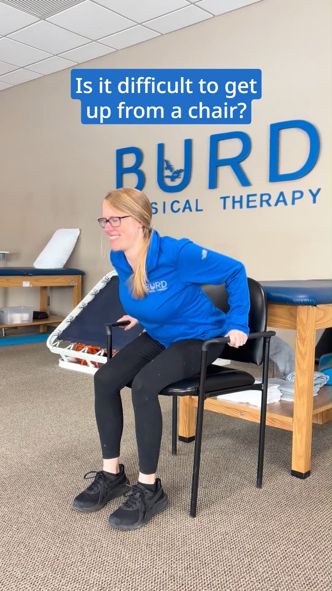 Learning how to stand up safely is important to prevent falls and strains on bones or muscles. Even if standing up is not difficult yet, follow and practice these 3 steps to make it easier for you in case it does.
If using these steps does not help, consult your physical therapist and ask them what you can change to suit you. What are other daily life activities you are finding difficult to do?