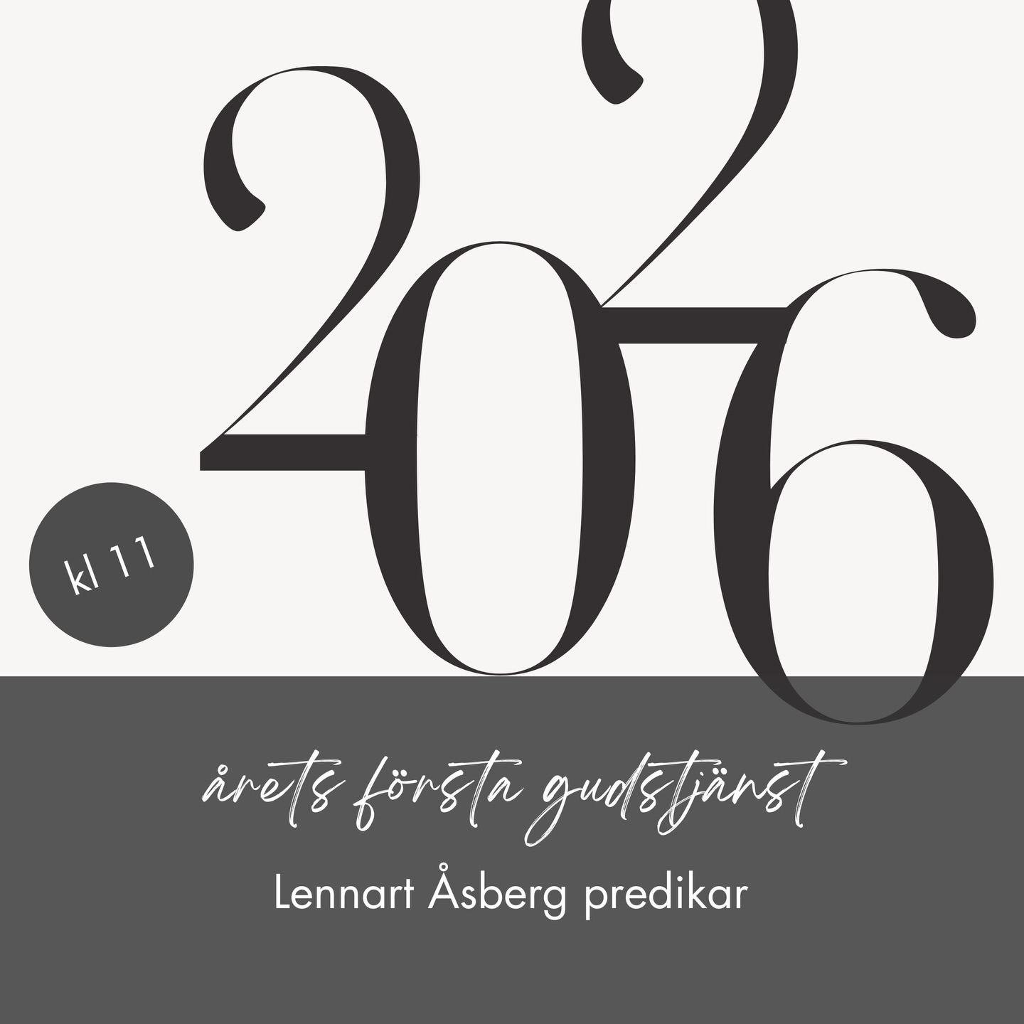 Imorgon samlas vi till årets första gudstjänst ✨
Så tacksam för att få börja ett nytt år tillsammans.
Lennart Åsberg predikar – varmt välkommen 🙏