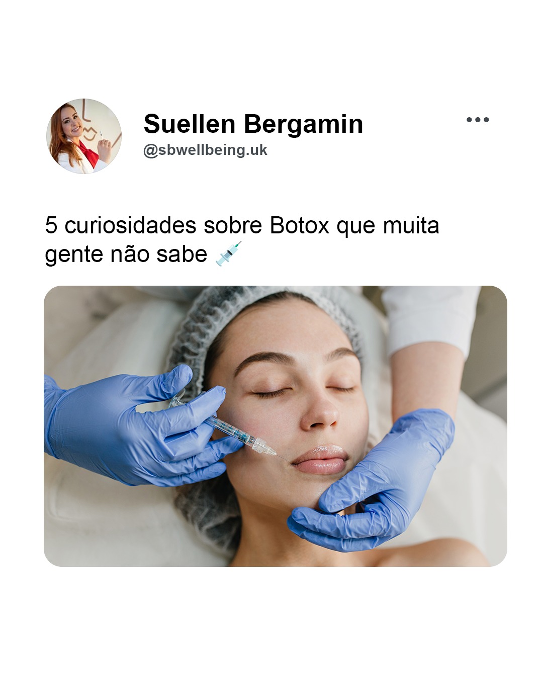 Você achava que já sabia tudo sobre Botox? 💉✨
A verdade é que, quando bem aplicado, ele vai muito além da estética...
E informação é o primeiro passo para um resultado seguro e duradouro.
📲 Agende seu horário e comece o ano cuidando da sua beleza! ❤️
+44 7398 192413
.
Did you think you already knew everything about Botox? 💉✨
The truth is, when properly applied, it goes far beyond aesthetics…
And information is the first step toward safe, long-lasting results.
📲 Book your appointment and start the year taking care of your beauty! ❤️
+44 7398 192413