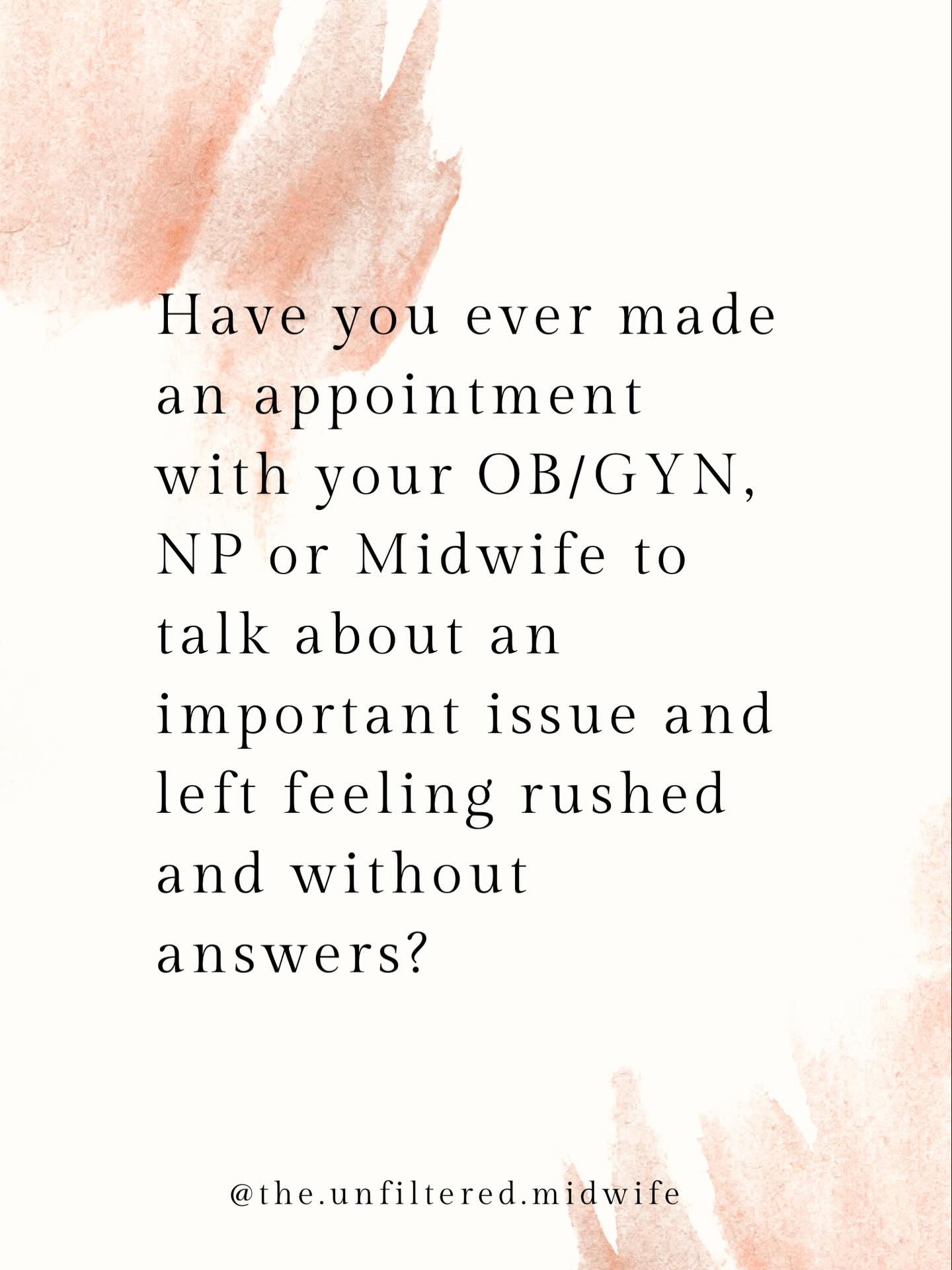 I’m so passionate about the help that this can provide to so many women! For years I’ve been forced to rush to see as many patients as possible because the company that owned me wanted the most bang for their buck. I was seen as the provider that “took forever in appointments” because I would never leave someone with remaining questions or concerns. Well I’m done with fitting into the mold. I can now offer, one-on-one (with your partner if you’d like) appointments to discuss whatever topic you want to. I’m here to help. No judgement, no agenda, no being rushed and no hoops to jump through. Women deserve better.
www.theunfilteredmidwife.com
#theunfilteredmidwife #womenshealthmatters #childbirtheducation #birthplan #pregnancy