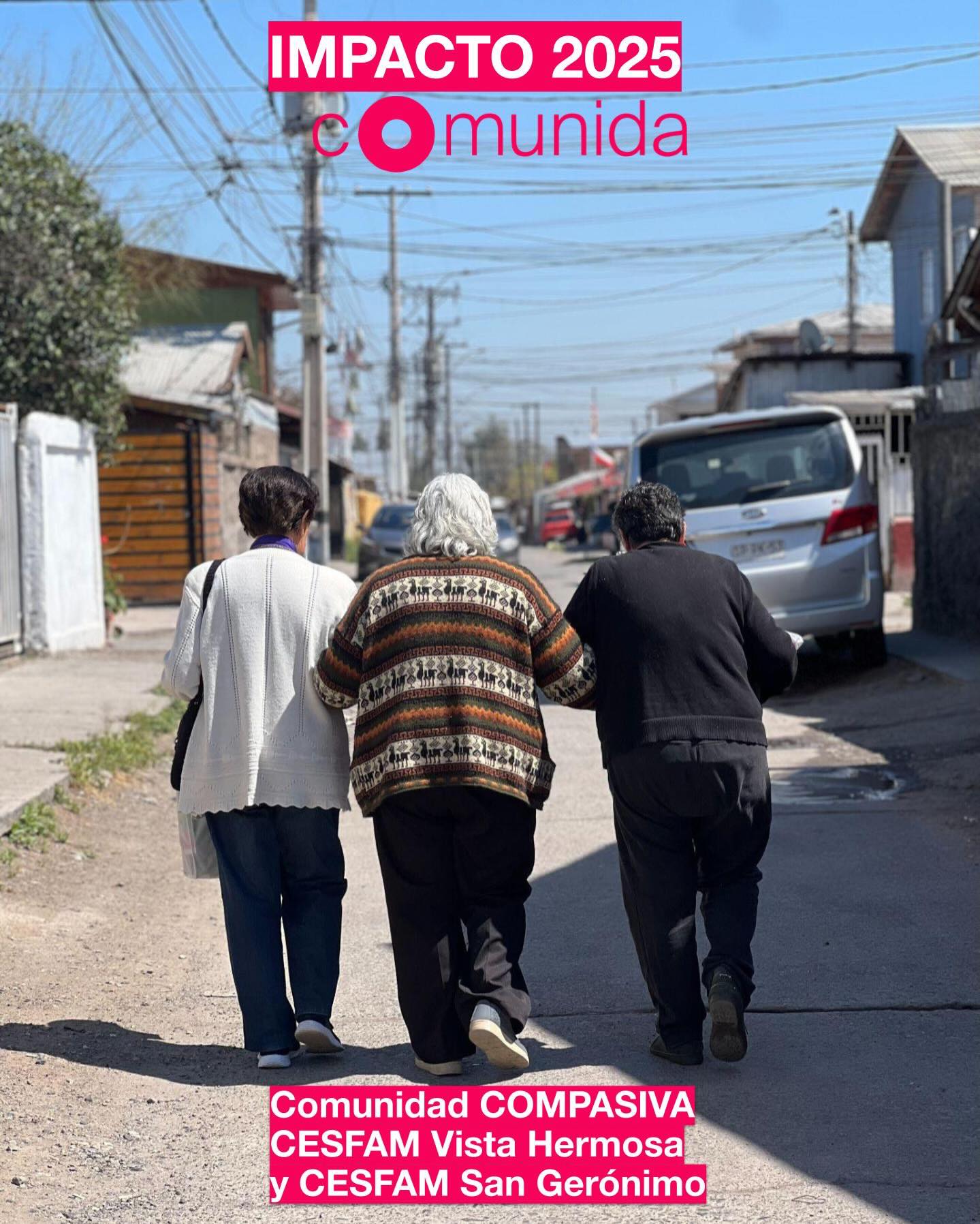 Caminar acompañados transforma vidas: Nuestro Impacto 2025 en Calidad de Vida ✨
La imagen de Mirta, Carmen y Cristina caminando juntas, avanzando unidas, refleja perfectamente el espíritu que guió a nuestra Comunidad COMPASIVA en los CESFAM Vista Hermosa y San Gerónimo durante el 2025: nadie debería transitar solo el camino del cuidado.
Pero nuestro acompañamiento busca ir más allá de la presencia; nos importa profundamente cómo se sienten nuestros pacientes en su día a día. Para medir esto, utilizamos la Escala EUROQOL 5D, una herramienta clave para evaluar el bienestar integral.
Los resultados de este año nos llenan de esperanza y reafirman nuestra misión: 🌟 Un 58% de nuestros pacientes reportó una mejora significativa en su control del dolor y en su percepción general de calidad de vida.
Detrás de esta cifra no hay solo datos, hay historias humanas. Son personas reales, como las que compartimos en estas fotos, experimentando días con más alivio, mayor bienestar y una perspectiva más positiva de su vida. ¡Ese es el verdadero impacto por el que trabajamos cada día!
Gracias a cada persona que es parte de esta red que cuida, alivia y acompaña. ¡Sigamos caminando juntos! 💙