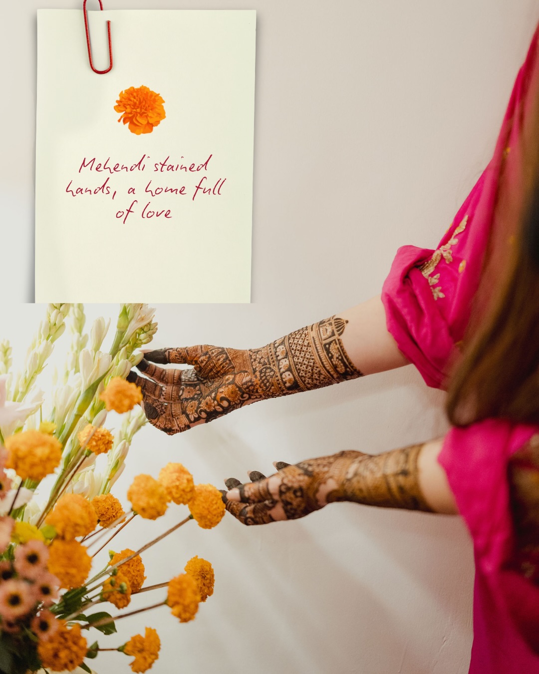 Mehak and Karan’s night mehndi was all about turning a home into a true shaadi wala ghar in the heart of Mumbai. With family filling every corner, laughter echoing through the rooms, and music bringing everyone together, the house came alive in the most beautiful way. From the bride sharing quiet moments with her loved ones to spontaneous dancing that took over every open space, the celebration felt intimate and deeply personal. A night where warmth, togetherness, and genuine joy mattered more than anything else and those are the moments that stay long after the celebrations end.
Wedding planners: @weddingsbyesl
Social media @theweddinggramco
Couple: @mkingithappen
Decor: @gunjanaarora, @twobeweddesigns
Makeup Artist: @makeupbybhagyashreetanwar
Photography: thehouseontheclouds
Digital Designing: @_sonalstudio_
#ShaadiWalaGhar #AtHomeMehndi #IntimateIndianWedding #MumbaiWedding #MehndiNight
(At home mehndi, shaadi wala ghar, night mehndi vibes, intimate wedding moments, mumbai wedding)