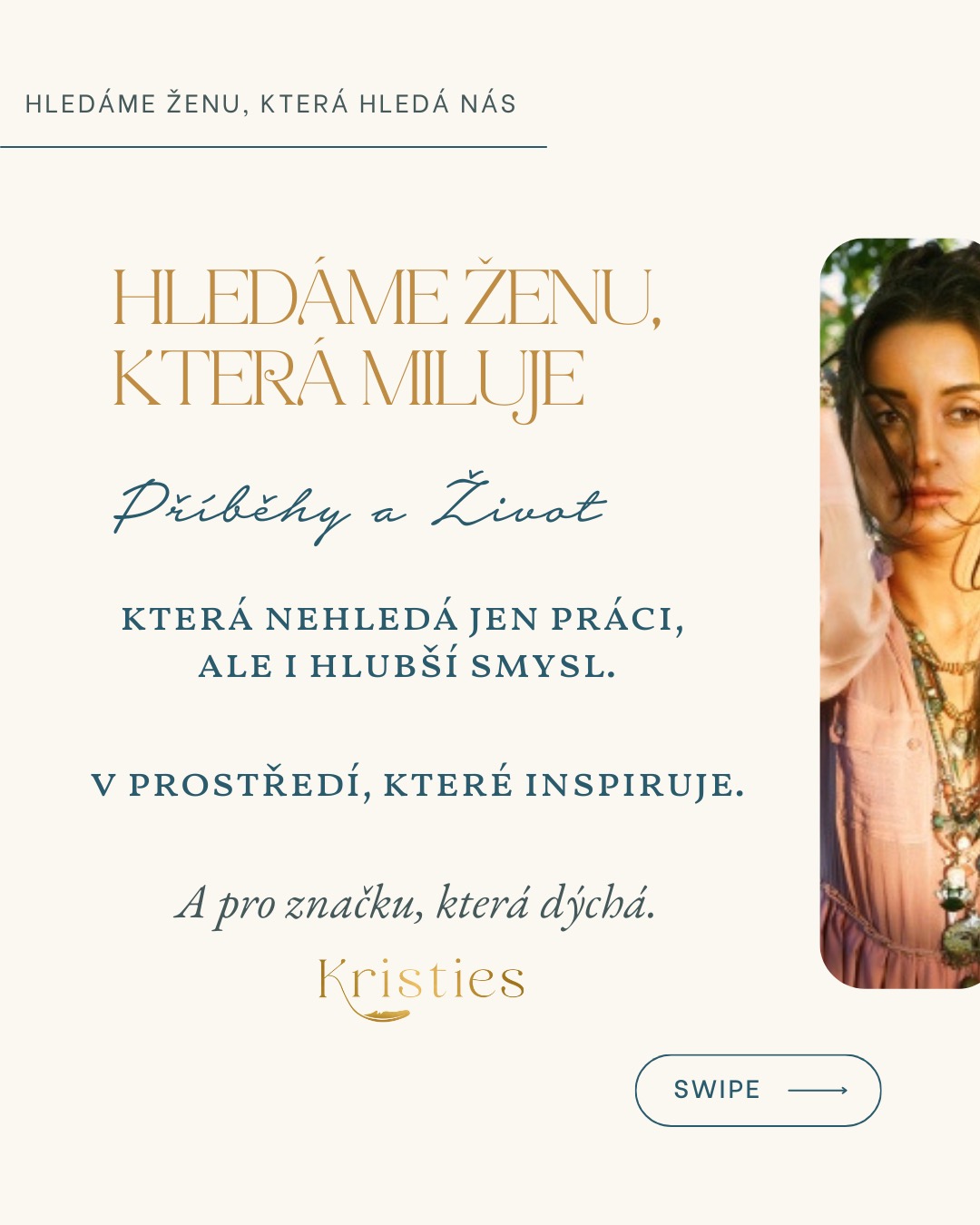 Hledáme ženu pro prodejní roli v Kristies.
Ne klasickou prodavačku, ale osobnost,
která vnímá prodej jako práci s lidmi, příběhem a atmosférou.
👉 Více v inzerátu.