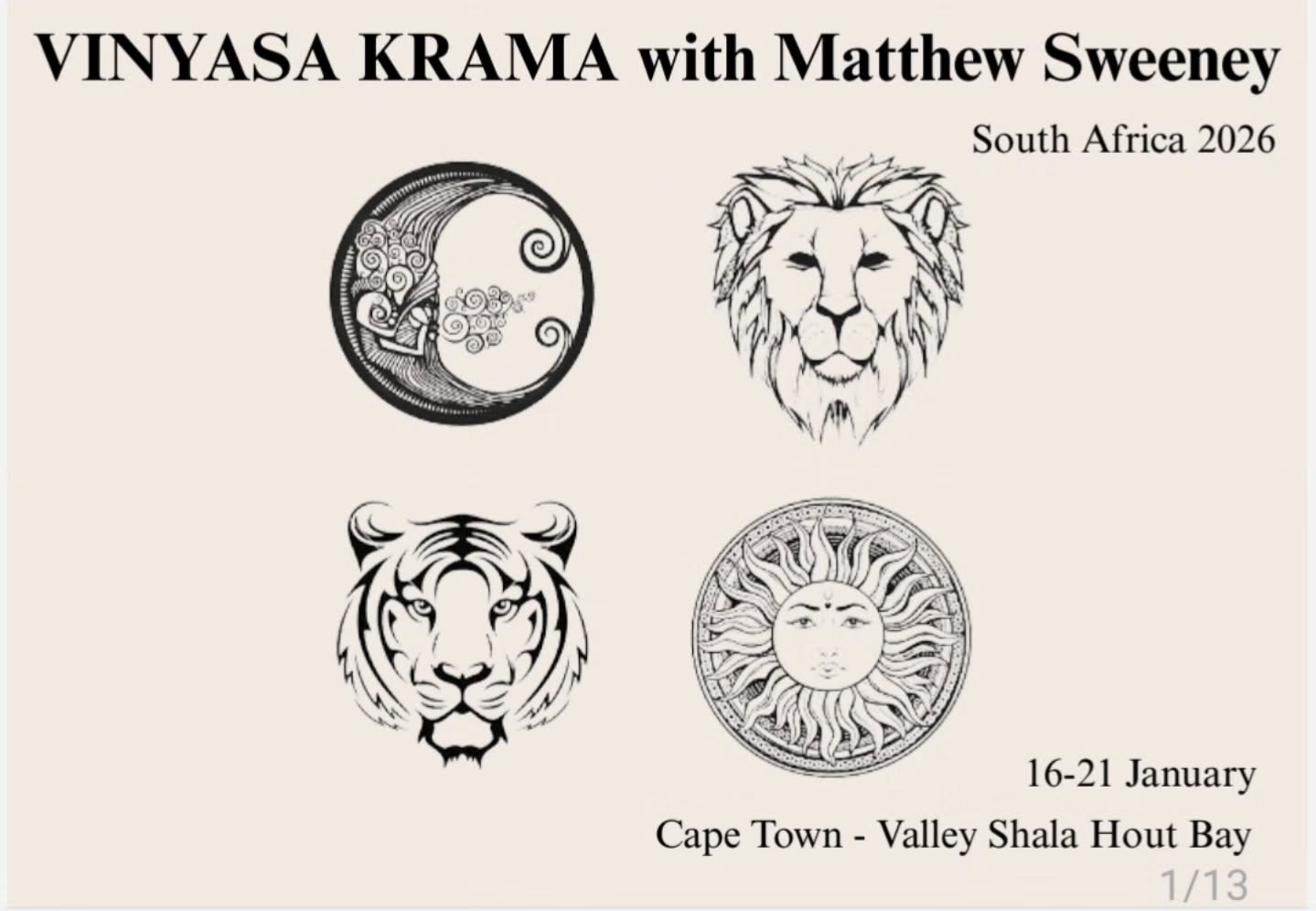• V I N Y A S A K R A M A I M M E R S I O N • With Matthew Sweeney • 16 - 21 Jan •
We are almost there and there are still a few (not many!) spots left for this.
Weekend only or full six day immersion options available.
And drop ins are open for the weekend workshops only!
Join us. Email info@valleyshala.com to book or enquire.
ALL the info is above! Swipe to see more.
🕉