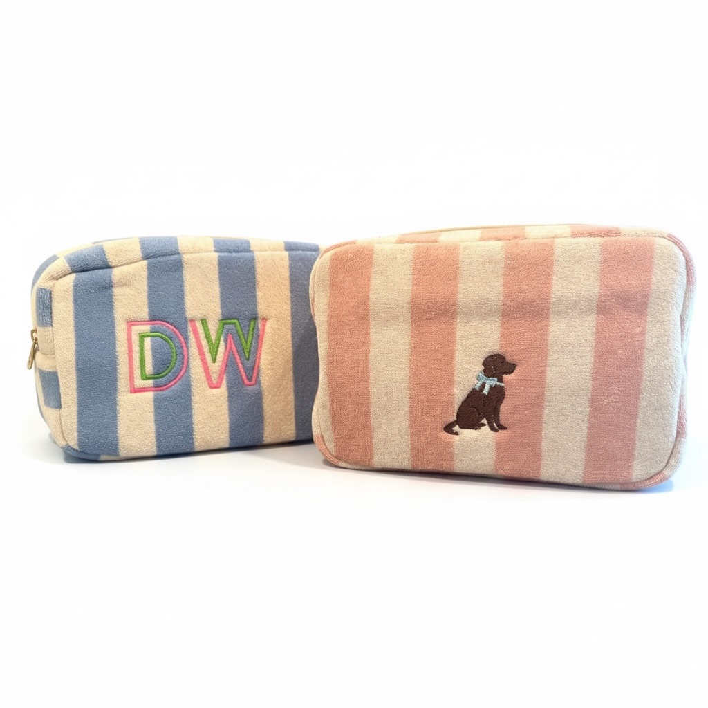 Spring is in the air! Well maybe just here at RFDC #cabanastripes #beach #preppy #springstyle #embroidery https://riverfrontdesignc.etsy.com/listing/4436770441