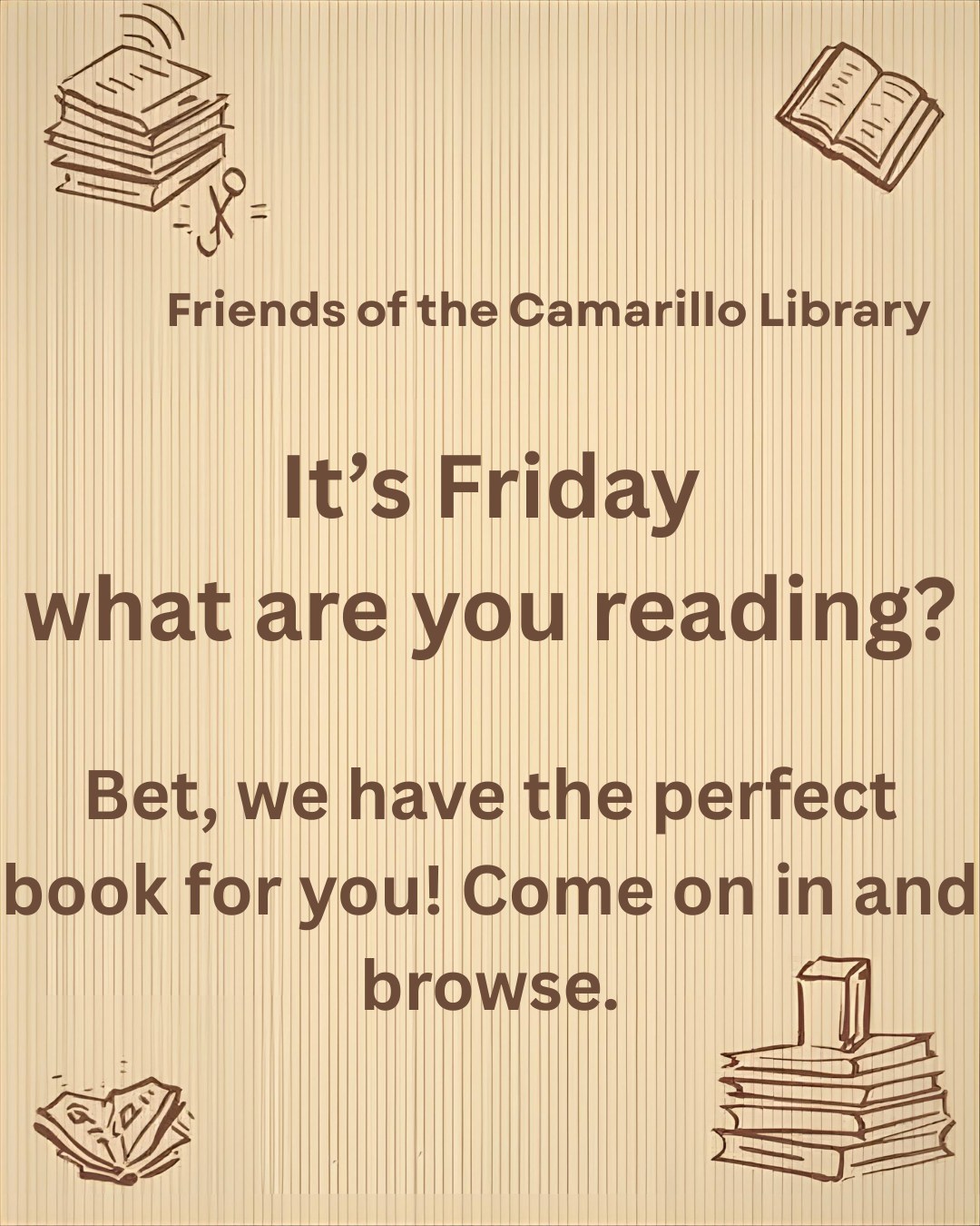 #friendsofthecamarillolibrary#friendsbookstore#books#read