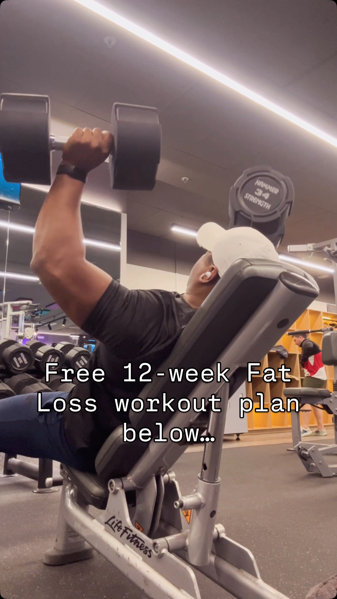 WEEKLY SPLIT (Overview)
Day Focus
Day 1 Push (Chest / Shoulders / Triceps)
Day 2 Pull (Back / Biceps)
Day 3 Legs + Core
Day 4 Push (Hypertrophy)
Day 5 Pull (Hypertrophy)
Day 6 Legs + Metabolic
Day 7 Rest
DAY 1 – PUSH (Strength)
Exercise Sets Reps
Machine Chest Press 4 8–10
Dumbbell Incline Press 3 10
Shoulder Press Machine 3 8–10
Dumbbell Lateral Raises 3 12–15
Triceps Pushdown (Machine/Cable) 3 10–12
DB Overhead Triceps Extension 2 12
Finisher:
Bike or treadmill intervals – 8 min
DAY 2 – PULL (Strength)
Exercise Sets Reps
Lat Pulldown 4 8–10
Seated Row Machine 3 10
One-Arm Dumbbell Row 3 10/side
Face Pull Machine 3 12–15
Dumbbell Bicep Curls 3 10–12
Hammer Curls 2 12
Finisher:
Row machine or incline walk – 8–10 min
DAY 3 – LEGS + CORE
Exercise Sets Reps
Leg Press 4 10
Dumbbell Romanian Deadlift 3 10
Walking Dumbbell Lunges 3 12/leg
Seated Leg Curl 3 12
Standing Calf Raise Machine 3 15
Core
Exercise Sets Reps
Plank 3 45 sec
Hanging Leg Raises 3 12
Finisher:
Bike sprints – 8 min
DAY 4 – PUSH (Hypertrophy)
Exercise Sets Reps
Chest Fly Machine 3 12
Dumbbell Flat Press 3 12
Arnold Press 3 10
Cable Lateral Raises 3 15
Assisted Dips / Bench Dips 3 AMRAP
Finisher:
Incline walk or battle ropes – 10 min
DAY 5 – PULL (Hypertrophy)
Exercise Sets Reps
Assisted Pull-Ups / Pulldown 3 10–12
Chest-Supported DB Row 3 12
Straight-Arm Pulldown 3 15
Rear-Delt Machine 3 15
Cable Bicep Curls 3 12
Finisher:
Elliptical or bike – 10 min steady
DAY 6 – LEGS + METABOLIC
Exercise Sets Reps
Goblet Squats 4 12
Leg Extension 3 15
Dumbbell Step-Ups 3 10/leg
Hip Thrust Machine / DB 3 12
Metabolic Circuit (3 Rounds)
Exercise Reps
Dumbbell Swings 15
Bodyweight Squats 20
Mountain Climbers 30 sec
Rest 60 sec between rounds
NOTES
Rest: 60–90 sec
Session length: ~60 minutes
Progress weight when top reps feel easy
Daily steps: 8,000–10,000.