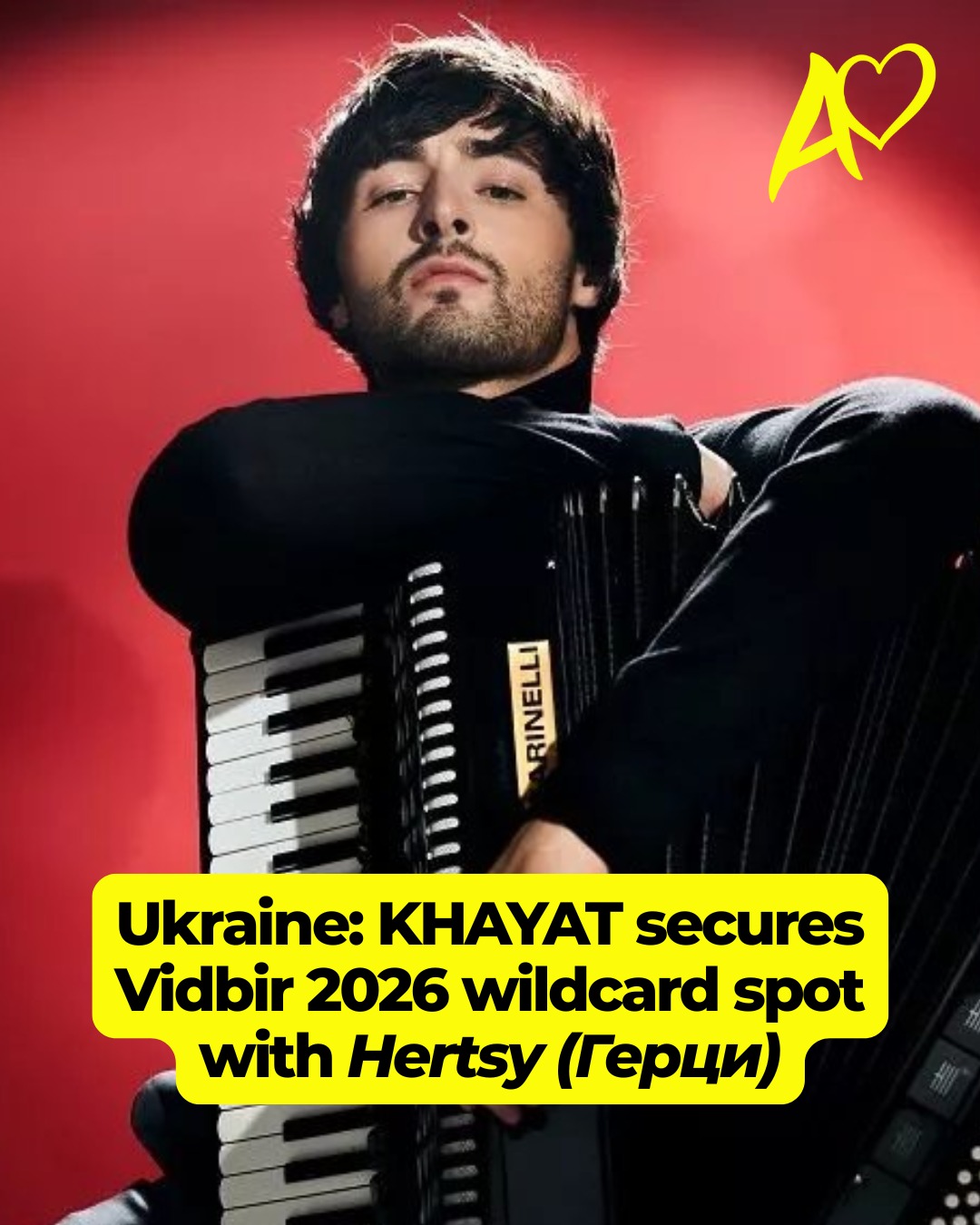 Ukraine: KHAYAT secures Vidbir 2026 wildcard spot with Hertsy (Герци)!
He will participate in the Vidbir final on 7 February 2026.
KHAYAT got 32.41% of the votes through the Diia app, beating runner-up MON FIA (17.31%) and third-placed Marta Adamchuk (15.36%).
#ukraine #vidbir