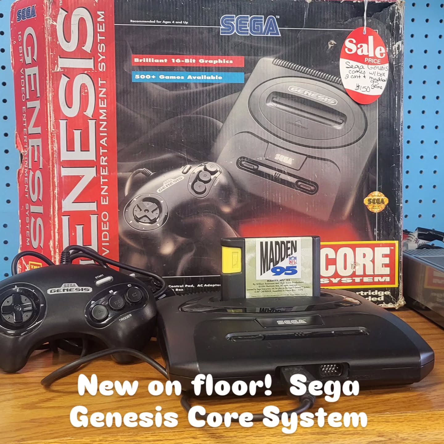 Included 2 controllers, cords, original manual and Madden 95 game.
#tetrogame #segagenesis #madden95 #denvervintageshopping #electriccityrepairandrecords