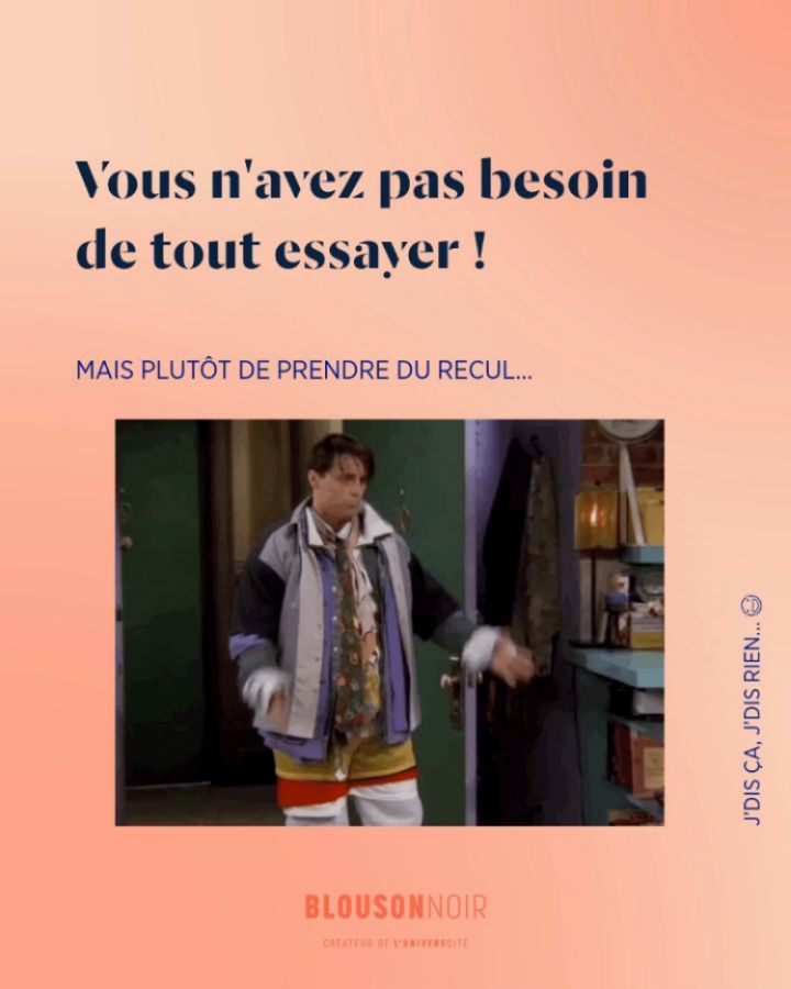 Vous aimeriez améliorer vos résultats plus rapidement ? 🚀
Il est tentant de vouloir essayer plusieurs stratégies en parallèle pour :
• aller plus vite,
• obtenir de meilleurs résultats,
• espérer trouver LA bonne solution, celle qui fonctionnera enfin.
Le risque à vouloir tout tester en même temps, c’est de vous éparpiller dans une multitude de stratégies qui ne feront que vous ralentir et vous démotiver. 🤯
✅ Il vaut mieux :
• faire le point sur votre activité : positionnement, cibles, offres, prix, organisation, etc.
• définir vos besoins et vos objectifs : de quoi avez-vous vraiment besoin et envie ?
• en déduire la stratégie et les actions à mener : celles qui vous permettront d’avancer.
Concentrez-vous sur 1 ou 2 stratégies (c’est suffisant) et analysez régulièrement vos résultats pour les améliorer. 🥂
Si ce post vous aide, partagez-le avec d’autres entrepreneurs/es créatifs/ves. Merci à vous ! 😁🙏
Et si vous souhaitez être accompagné/e pour :
• structurer votre activité de designer ou d’artiste,
• développer votre Chiffre d’Affaires,
• améliorer la rentabilité de votre entreprise,
• et dépasser les blocages qui vous limitent…
Découvrez le programme complet de l’accompagnement L’UNIVERSCITÉ sur le site (lien en bio).
• Accompagnement pris en charge à 100% par L’AFDAS (sous conditions)
• Prochaine session : Mars 2026
Pour en savoir plus, vous pouvez :
📞 réserver un rendez-vous découverte (lien en bio),
💬 ou m’envoyer un MP. 😁
BLOUSON NOIR est un organisme de formation certifié Qualiopi qui accompagne les métiers de la création à développer leur activité d’entrepreneurs/es créatifs/ves.
#MentorBusiness #FormationProfessionnelle #EntrepreneuriatCreatif #PasserALAction #ObjectifReussite