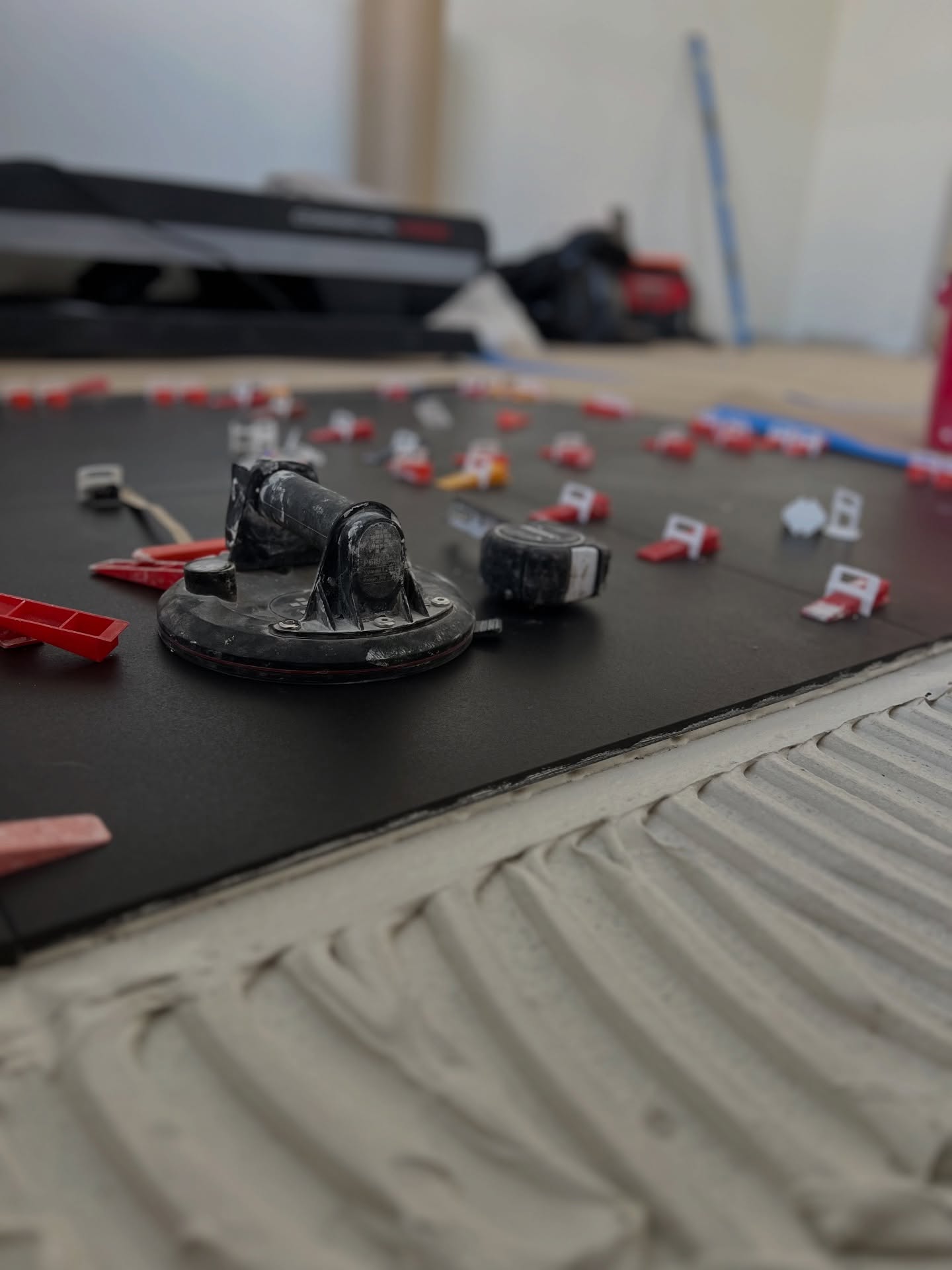 Large Format tile installer 🙌🏼
These large matte black tile are just the beginning of the transformation this room will undergo.
This lovely lady had a flood in her condo - so she’s making her recovery a stylish one…
If you’ve been reaching out about floors, backsplash or bathroom tile - now is a great time. We are opening new client interviews mid-January.
Our spring calendar can accommodate three bathrooms or shower rebuilds, we can book up to 15,000 ft.² of floors and 3-4 backsplashes in kitchens or laundry rooms.
Ladies - don’t be shy. Our highly-skilled professionals are not only the best in their craft - they’re all background-checked sweethearts that’ll treat you and your place with the respect you deserve.
#tiles #bathroominspo #porcelaintiles #lft #tilefloors