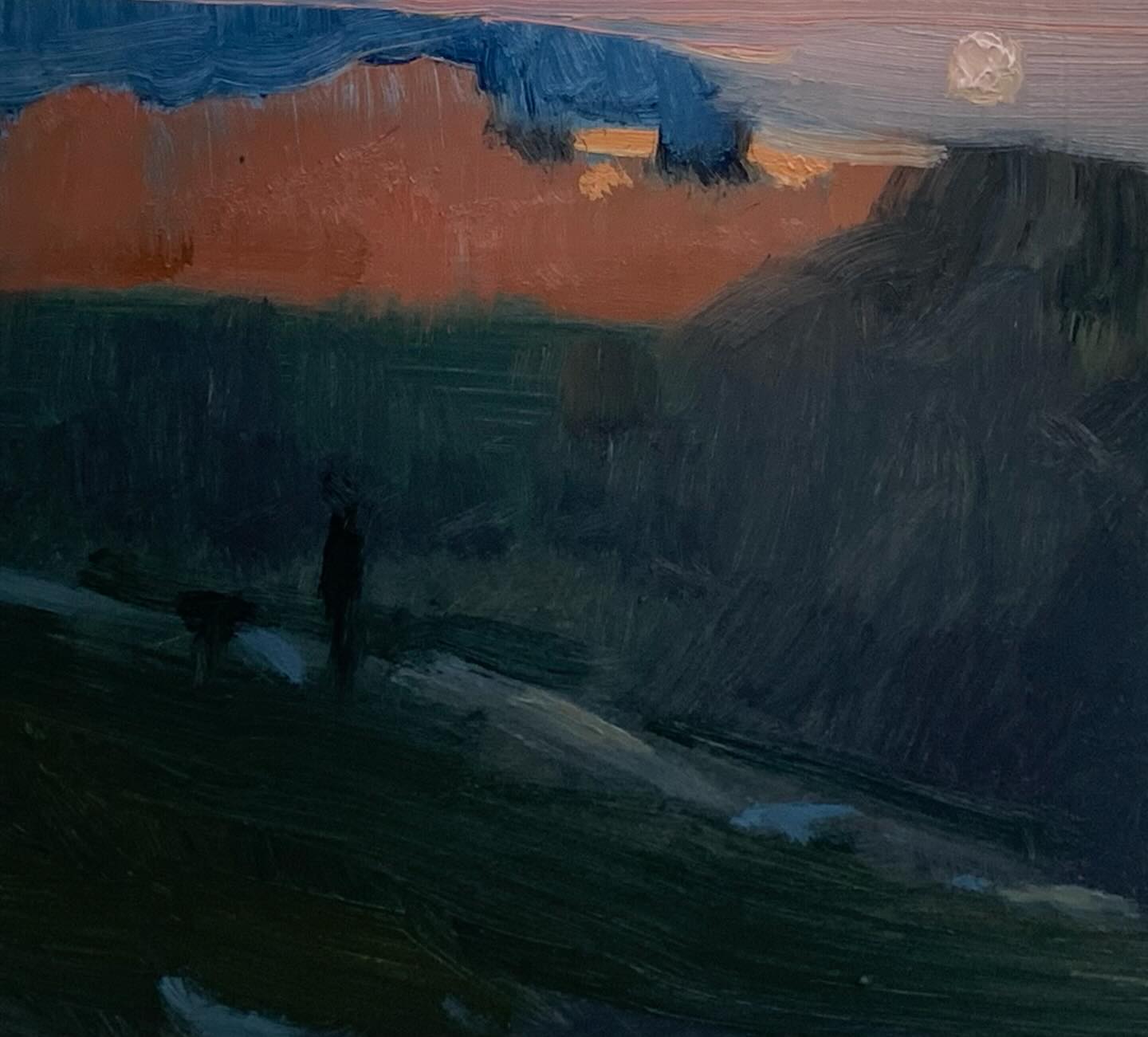 The moonrise over Rye bay was truly unforgettable, especially on a cold winter evening as the sun set on 2026's beginning.
#moonrise #pleinair #hastingscountrypark