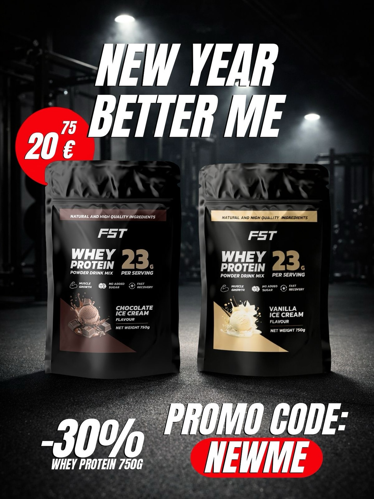 Новата година започва с нови цели – а ние сме тук, за да ти помогнем да ги постигнеш 💪🏻
🔥 -30% отстъпка на FST Whey Protein 750 g
🎟️ Промо код: NEWME
✔️ Високо съдържание на протеин
✔️ Подходящ за активни хора и тренировки
✔️ Перфектен старт за твоята „better me“ версия
🛒 Поръчай директно от сайта 👉🏻 FST.BG
⏳ Не отлагай – започни сега.
#NewYearBetterMe #FST #Protein #FitnessBG #WheyProtein #NewMe #Promo #FitnessMotivation