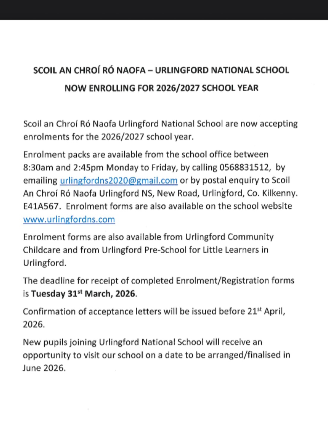 Now enrolling for the ‘26/‘27 school year .