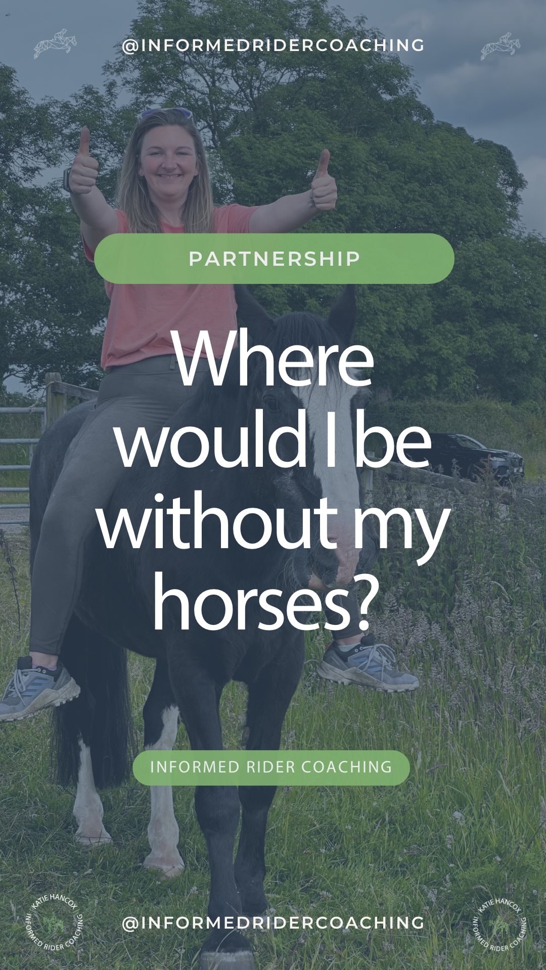 Without my horses where would I be?
I have so many things I am proud of when it comes to my equestrian career - the wins, the training, the experiences and places it’s taken me, however, all of it comes back to my horses.
My horses are the ones who have given me everything and allowed me the opportunity to now work within the industry coaching and riding doing what I love.
Mr Charles my first pony who took me from riding school kid to British Eventing and beyond. The foundation of it all.
Jack Jack the games pony who was too clever for his own good and gave me a taste of the world stage.
Charlie horse the one who gave me my first taste of BE victory and taught me how to manage and keep a horse on the road.
Toady - the one that got away, an absolute dreamboat with more quirks and talent then even he knew what do with!
Star Bar - My Little ginger ninja who would jump the moon if asked! She restored my passion and faith in my ability and made me a mare person
Dizzy dops - my £800 bargain who never quite enjoyed life under saddle but went on to a career as a brood mare producing some top young stock!
Abbie - the mare who is me personified! She makes me laugh, smile and beam with pride every time I’m in her saddle. She has the most fantastic brain and personality and I just love working with her.
I have been lucky enough to have had so many amazing equine partners over the last 2 decades, not just the ones I’ve been privileged enough to call my own and I am hugely proud of the fact I’ve had to produce all of them, never having that “ready made” schoolmaster from the off.
When you win on your own horse, you have produced and built a partnership with there really is no feeling like it.
They have all given me the skills, knowledge and feel to be able to get on and help other horses and riders implementing the lessons my horses have taught me.
They are a huge part of why Informed Rider Coaching exists. Better Equestrians, more informed equestrians makes for a better world for the horses.
So to all of my horses last and present, thank you.
It will always be about the horses.
#informedridercoaching #equestrian #trotinto2026