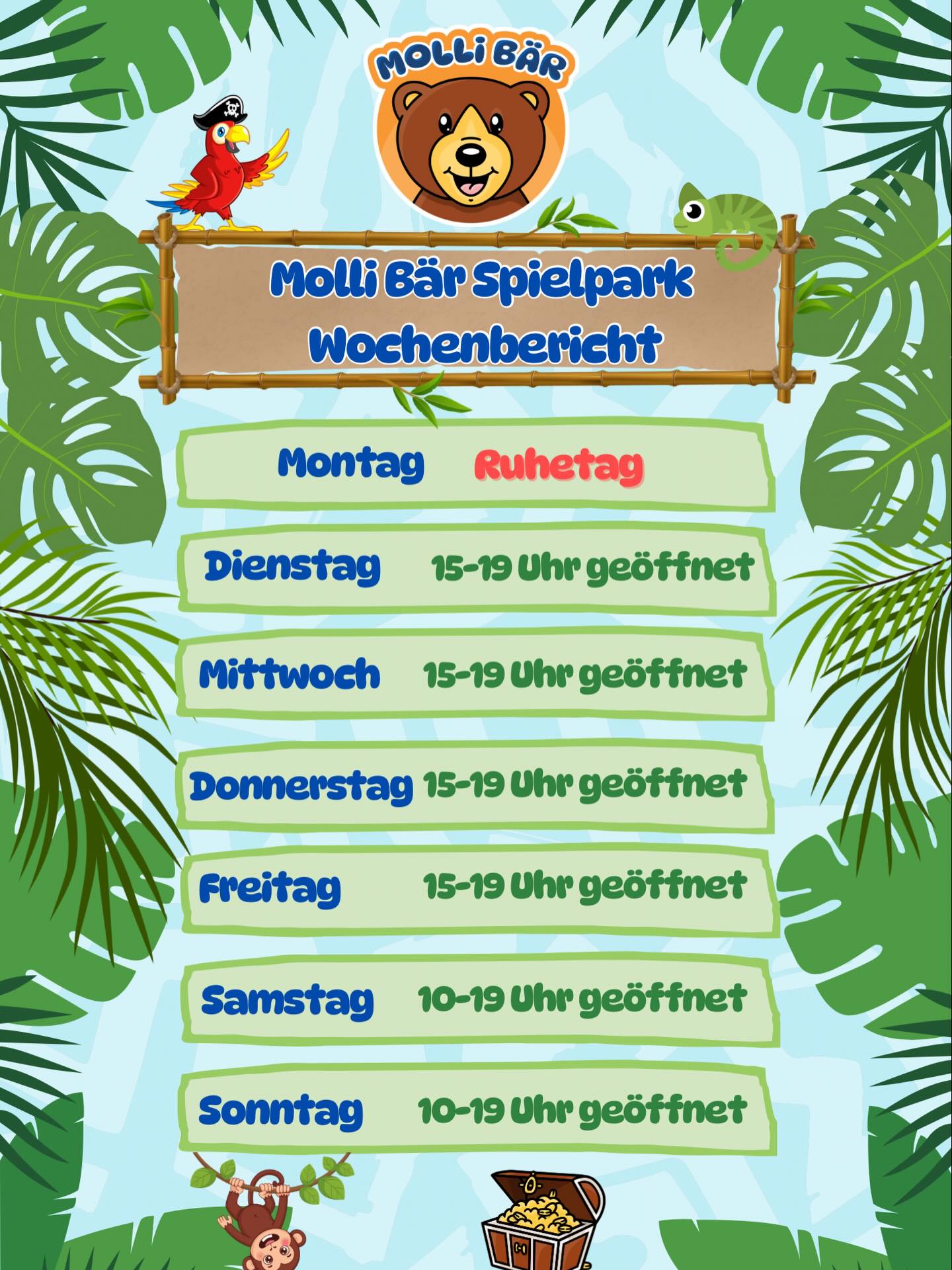 Wochenübersicht ☺️
#mollibär#mollibärspielpark#mollibärpark#mollibär🐾🐻#mollibär🐻mollibär